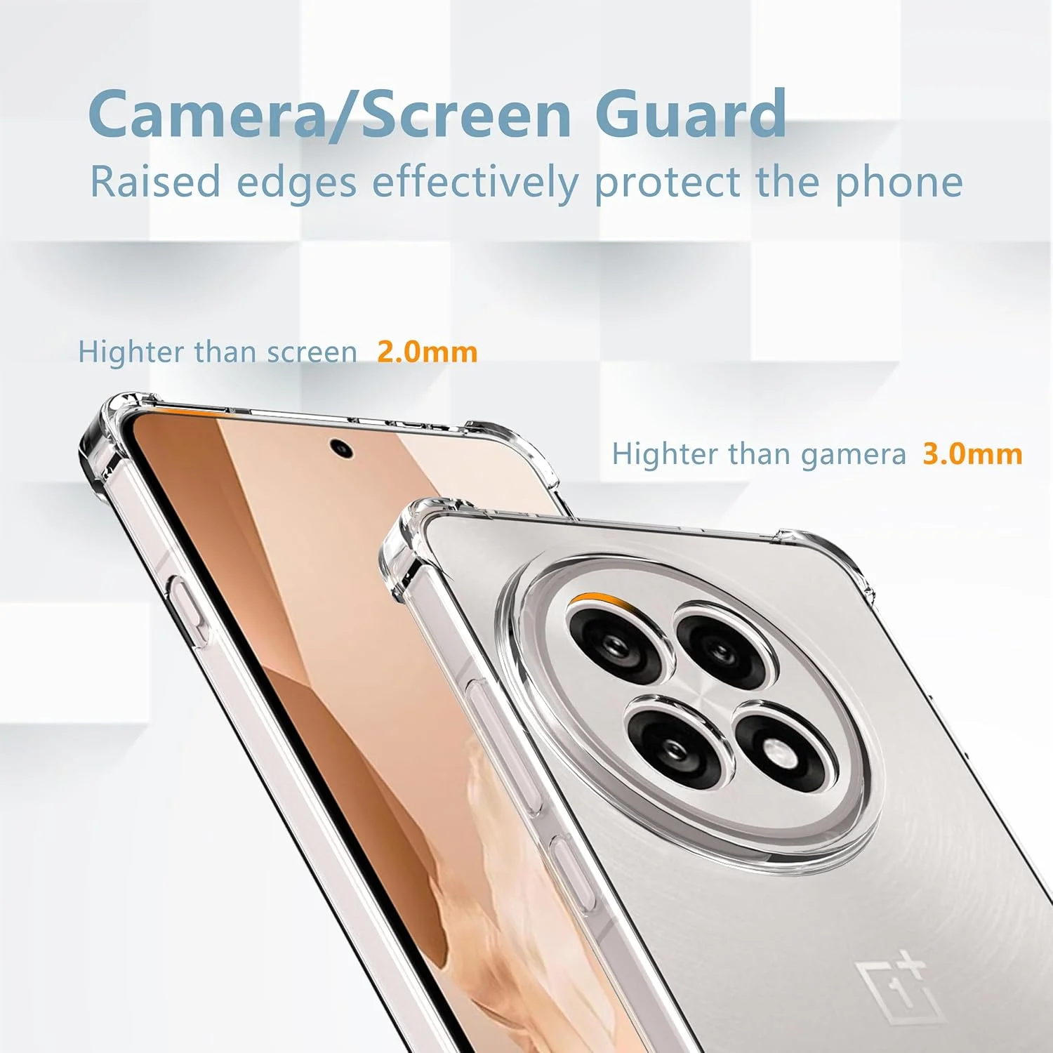 کاور محافظ گوشی آنووکوا برای وان پلاس 13R 5G، کاور محافظ سیلیکونی TPU نرم و شفاف و فوق العاده نازک با قابلیت جذب شوک و ضد خش (شفاف)