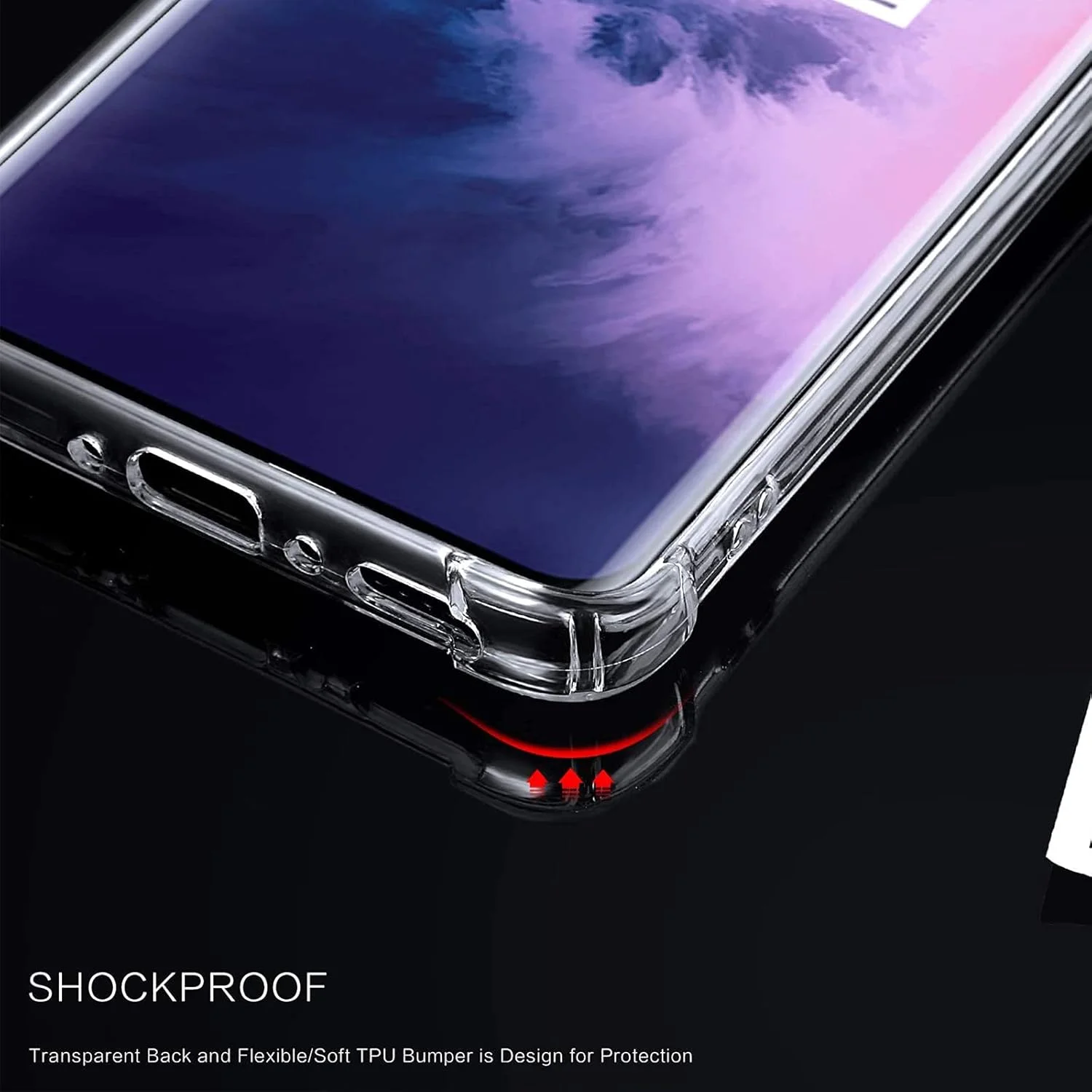 قاب محافظ شفاف و نرم TPU Emand سازگار با OnePlus 7 Pro، ضربه گیر با فناوری جذب شوک، لبه های برجسته، پوشش محافظ باریک برای OnePlus 7 Pro 6.67 اینچ قاب محافظ شفاف و نرم TPU Emand سازگار با OnePlus 7 Pro، ضربه گیر با فناوری جذب شوک، لبه های برجسته، پوشش محافظ باریک برای OnePlus 7 Pro 6.67 اینچ