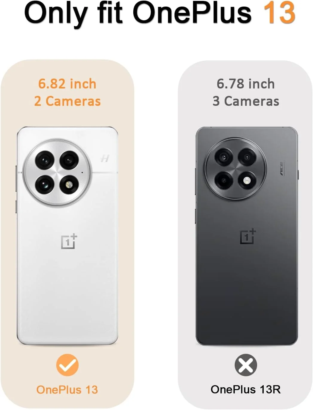 کاور گوشی وان پلاس 13، [پشت چرمی PU ضد اثر انگشت] [لبه های بادوام TPU نرم و ضد ضربه]، ضد خش، باریک و محافظ دوربین، کاور چرمی مصنوعی برای وان پلاس 13 (سفید)