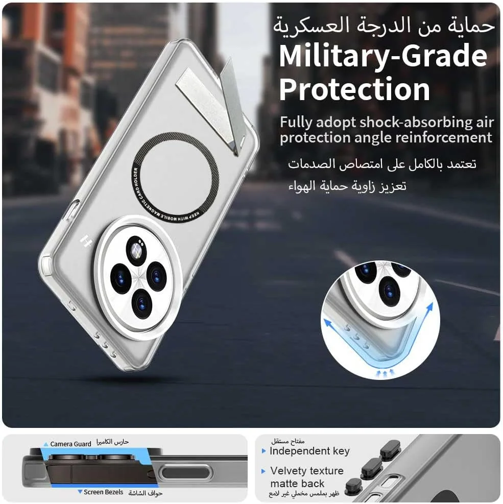 کاور محافظ گوشی Ukiuz برای وان پلاس 13: دارای محافظ صفحه نمایش، حلقه مغناطیسی، پایه قابل تنظیم، محافظت در برابر سقوط با استاندارد نظامی، کاور پشتی مات نیمه شفاف برای وان پلاس 13 - سفید کاور محافظ گوشی Ukiuz برای وان پلاس 13: دارای محافظ صفحه نمایش، حلقه مغناطیسی، پایه قابل تنظیم، محافظت در برابر سقوط با استاندارد نظامی، کاور پشتی مات نیمه شفاف برای وان پلاس 13 - سفید