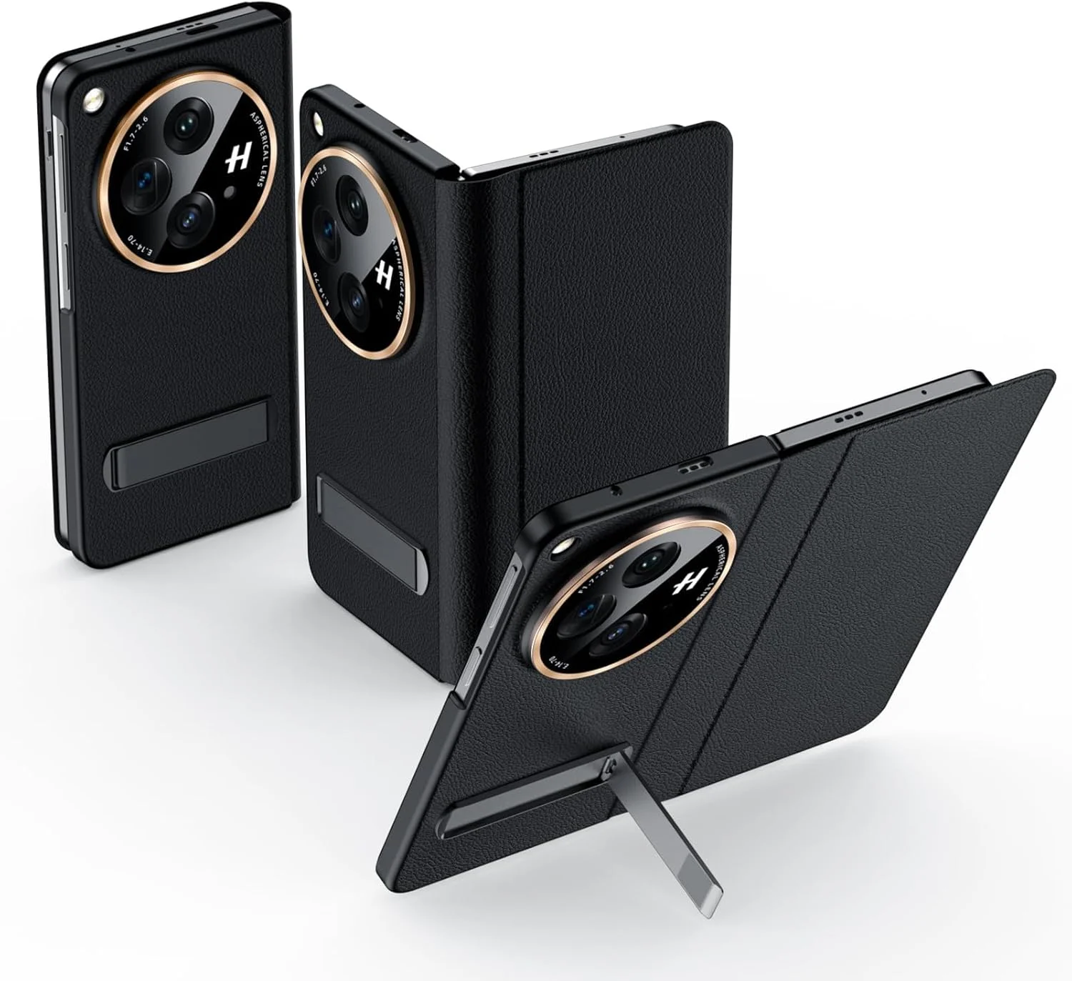 قاب چرمی لوکس TERRIFI برای OnePlus Open با پایه و محافظ لنز دوربین - قاب مغناطیسی تاشو فوق العاده نازک و ضد ضربه مناسب برای OnePlus Open 2023 - مشکی قاب چرمی لوکس TERRIFI برای OnePlus Open با پایه و محافظ لنز دوربین - قاب مغناطیسی تاشو فوق العاده نازک و ضد ضربه مناسب برای OnePlus Open 2023 - مشکی