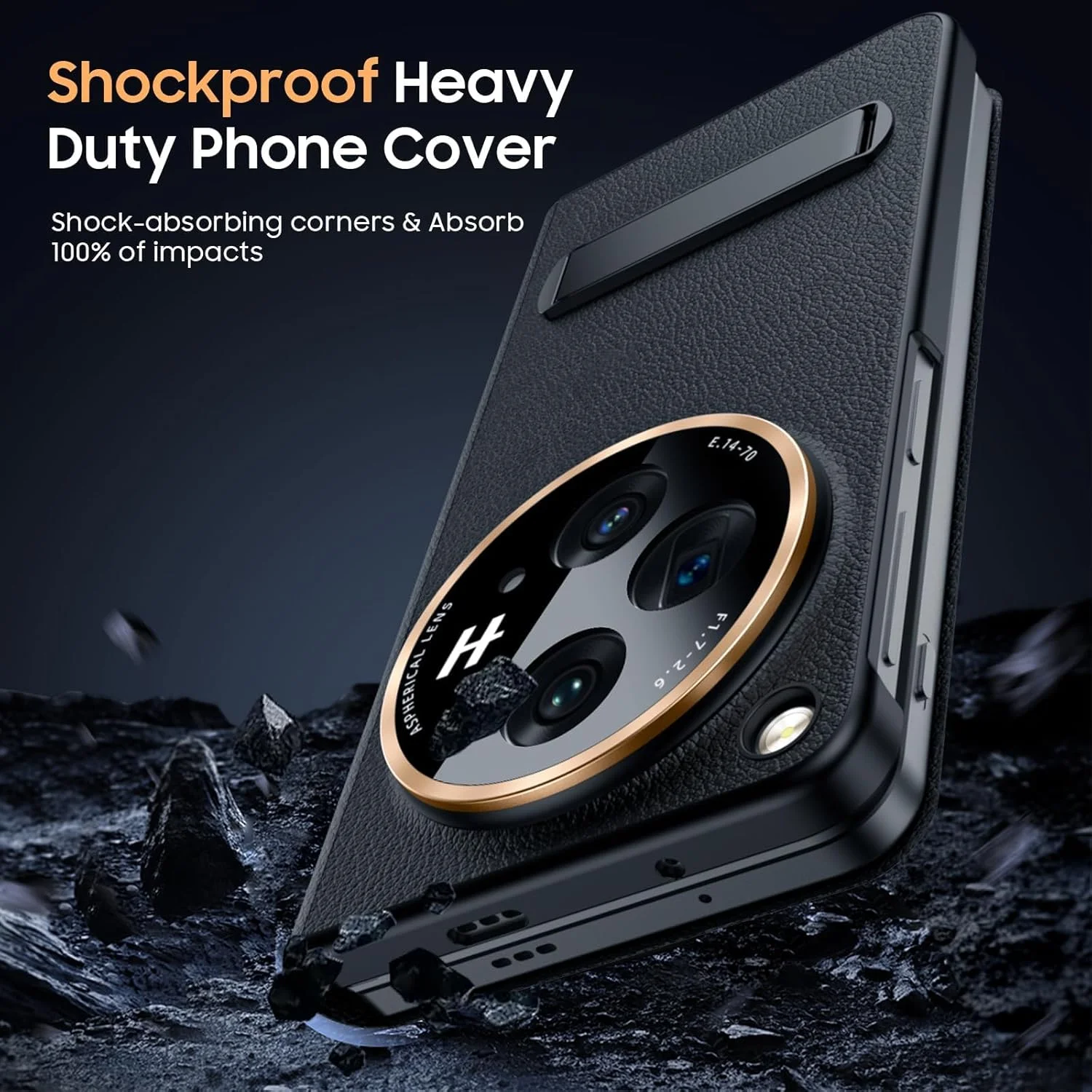 قاب چرمی لوکس TERRIFI برای OnePlus Open با پایه و محافظ لنز دوربین - قاب مغناطیسی تاشو فوق العاده نازک و ضد ضربه مناسب برای OnePlus Open 2023 - مشکی قاب چرمی لوکس TERRIFI برای OnePlus Open با پایه و محافظ لنز دوربین - قاب مغناطیسی تاشو فوق العاده نازک و ضد ضربه مناسب برای OnePlus Open 2023 - مشکی