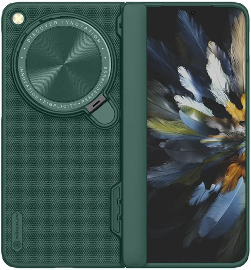 قاب محافظ مات گوشی اوپو فایند ان 3/وان پلاس اوپن، محافظت کامل از لنز، دارای پایه نامرئی، ضد ضربه، ضد لغزش و ضد خش (سبز)