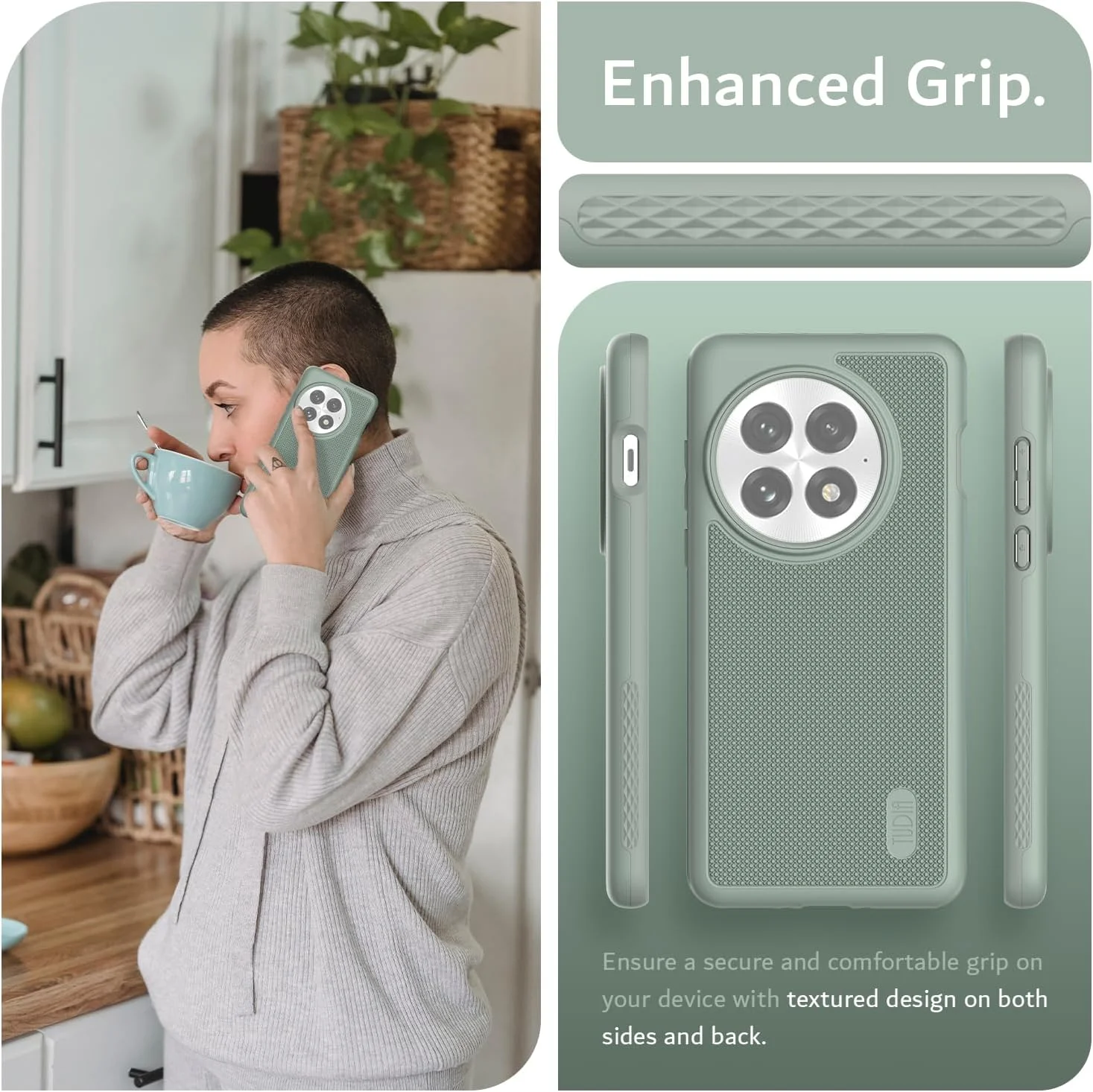 کاور محافظ مدل MergeGrip تودیا مناسب برای گوشی وان پلاس 13 5G (سال 2025) - کاور مقاوم، باریک و ضد ضربه با دو لایه محافظ - رنگ سبز لیلی کاور محافظ مدل MergeGrip تودیا مناسب برای گوشی وان پلاس 13 5G (سال 2025) - کاور مقاوم، باریک و ضد ضربه با دو لایه محافظ - رنگ سبز لیلی