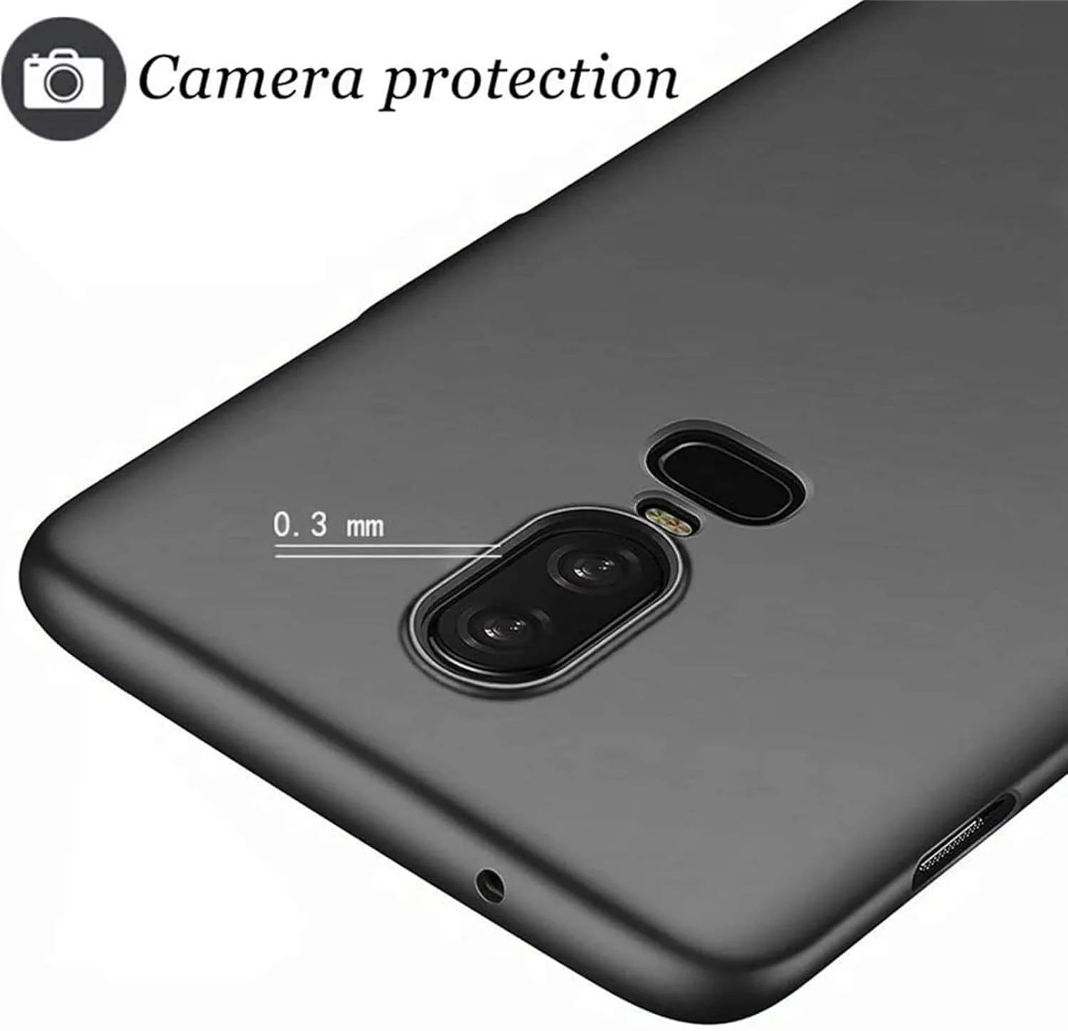 قاب محافظ گوشی برای وان پلاس 6 مشکی 6.28 اینچ قاب محافظ گوشی برای وان پلاس 6 مشکی 6.28 اینچ