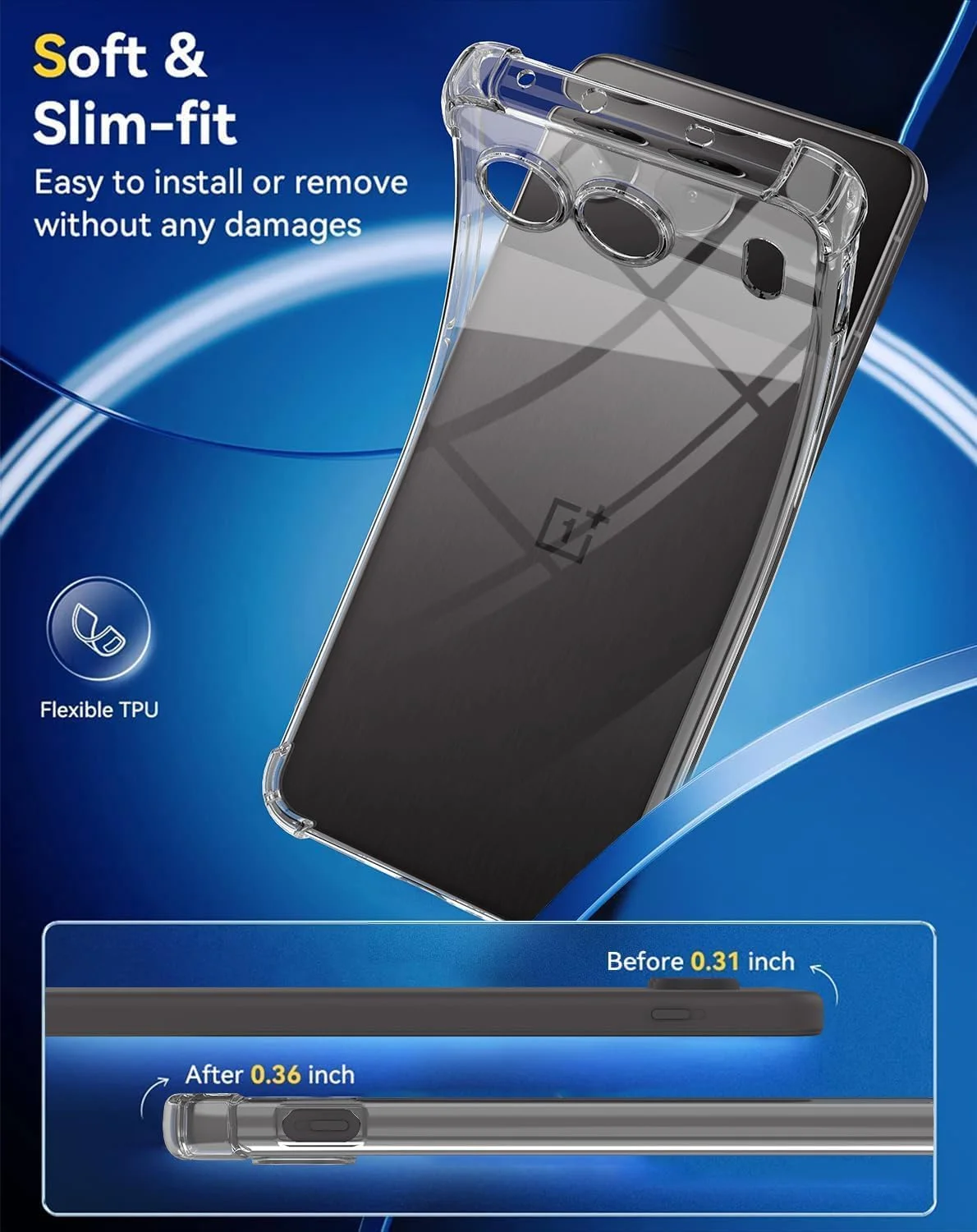 کاور محافظ شفاف برای گوشی وان پلاس نورد 4، محافظت عالی از دوربین، ضد لغزش، باریک و محافظ کاور محافظ شفاف برای گوشی وان پلاس نورد 4، محافظت عالی از دوربین، ضد لغزش، باریک و محافظ