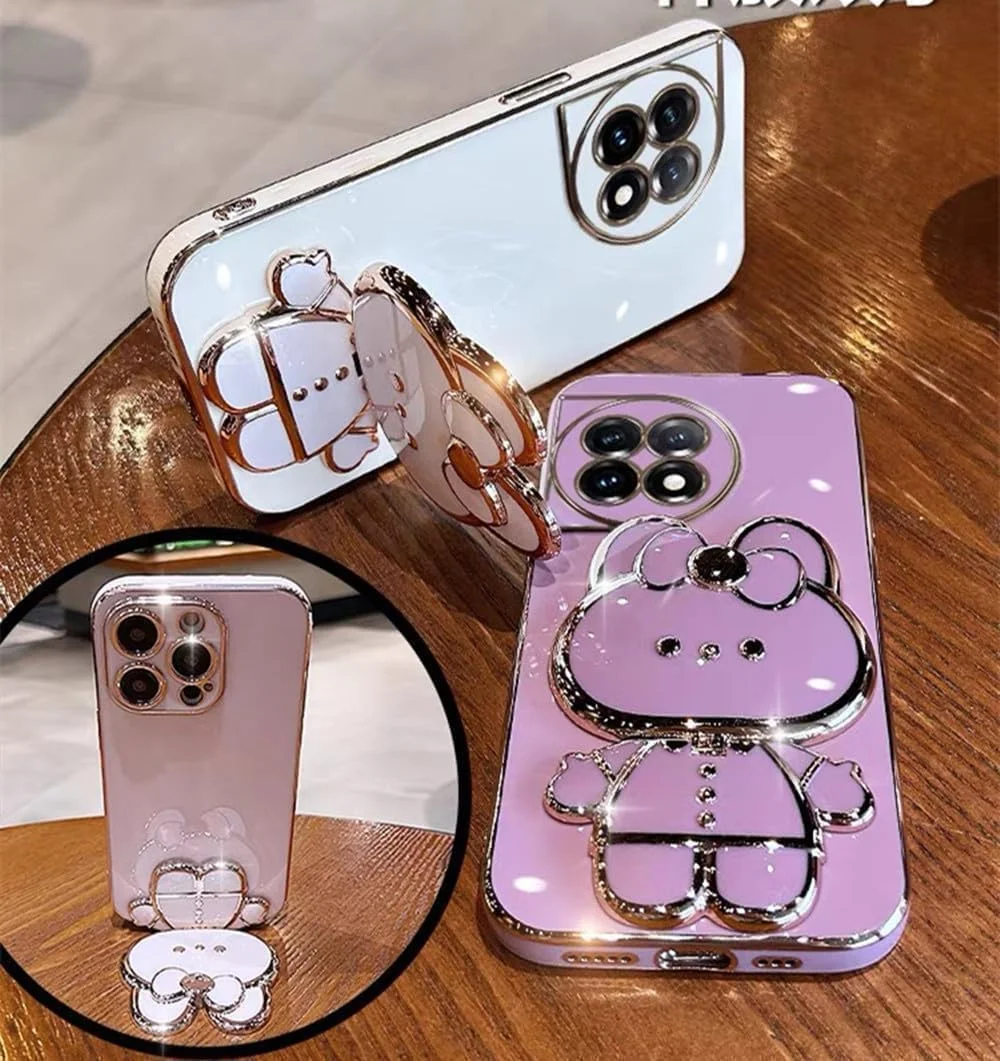 قاب گوشی Aulzaju برای وان پلاس 13R با پایه آینه خرگوش پنهان بامزه، قاب گوشی وان پلاس 13R دخترانه با روکش براق، ضربه گیر سیلیکونی نرم با براکت تاشو برای وان پلاس 13R برای دختران و زنان صورتی قاب گوشی Aulzaju برای وان پلاس 13R با پایه آینه خرگوش پنهان بامزه، قاب گوشی وان پلاس 13R دخترانه با روکش براق، ضربه گیر سیلیکونی نرم با براکت تاشو برای وان پلاس 13R برای دختران و زنان صورتی