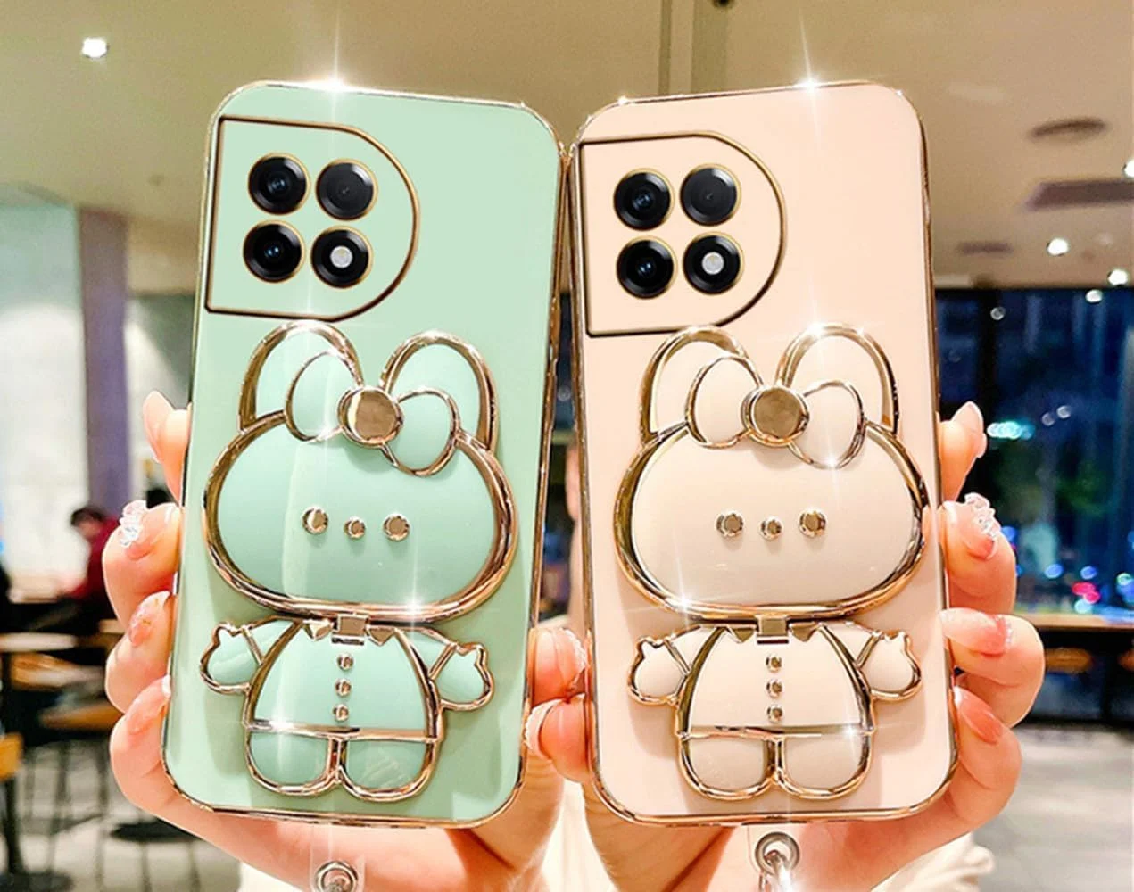 قاب گوشی Aulzaju برای وان پلاس 13R با پایه آینه خرگوش پنهان بامزه، قاب گوشی وان پلاس 13R دخترانه با روکش براق، ضربه گیر سیلیکونی نرم با براکت تاشو برای وان پلاس 13R برای دختران و زنان صورتی قاب گوشی Aulzaju برای وان پلاس 13R با پایه آینه خرگوش پنهان بامزه، قاب گوشی وان پلاس 13R دخترانه با روکش براق، ضربه گیر سیلیکونی نرم با براکت تاشو برای وان پلاس 13R برای دختران و زنان صورتی