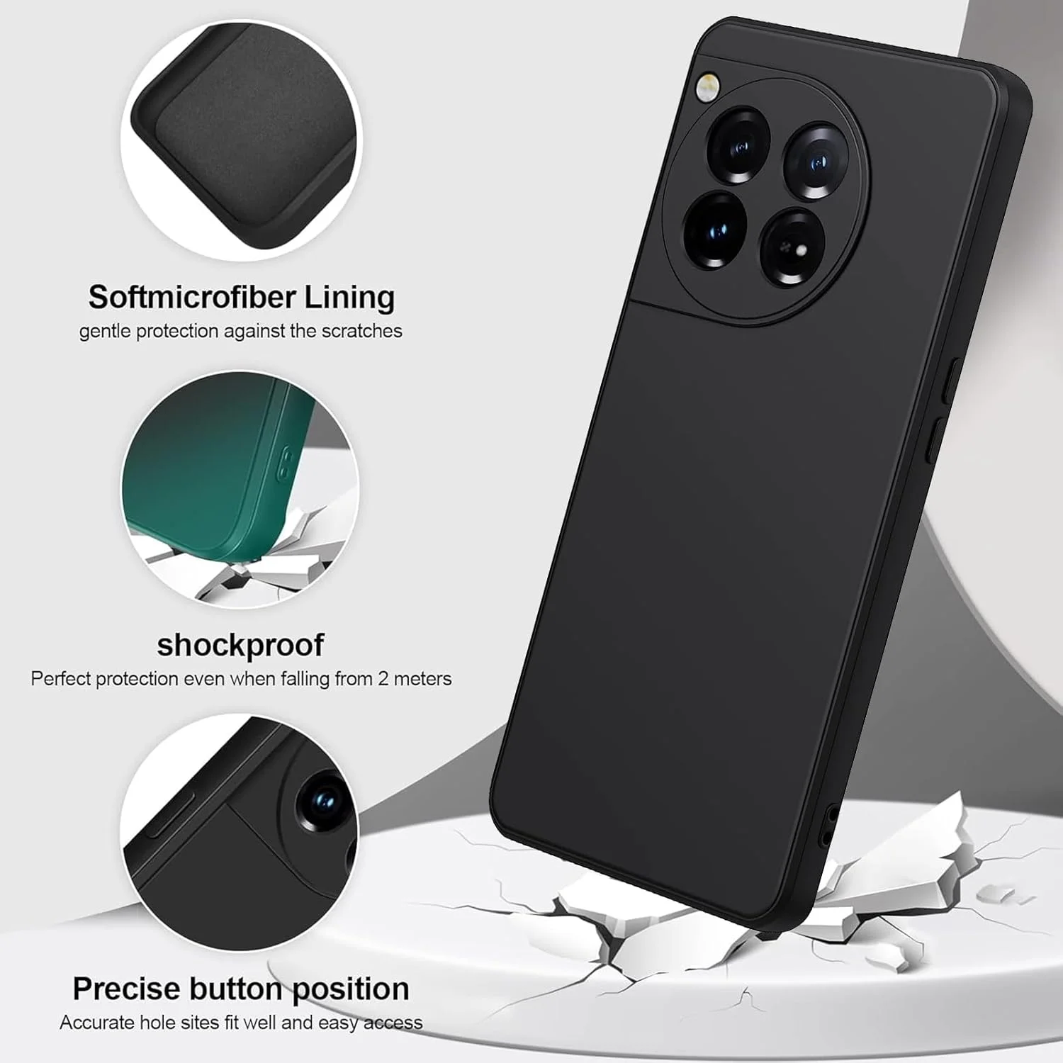 قاب محافظ آچارد برای وان پلاس 12، کاور سیلیکونی TPU نازک با محافظت از دوربین، پوشش داخلی نرم، باریک و انعطاف پذیر برای وان پلاس 12 (مشکی) قاب محافظ آچارد برای وان پلاس 12، کاور سیلیکونی TPU نازک با محافظت از دوربین، پوشش داخلی نرم، باریک و انعطاف پذیر برای وان پلاس 12 (مشکی)