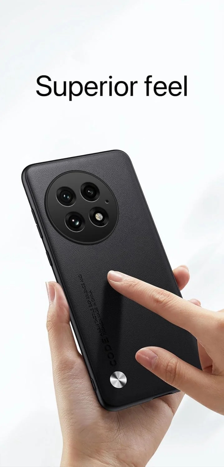 قاب گوشی برای وان پلاس 13: [چرم گیاهی] [ضد اثر انگشت]، قاب باریک و نازک با سپر نرم و ضد ضربه، محافظ گوشی برای وان پلاس 13 (کربن)