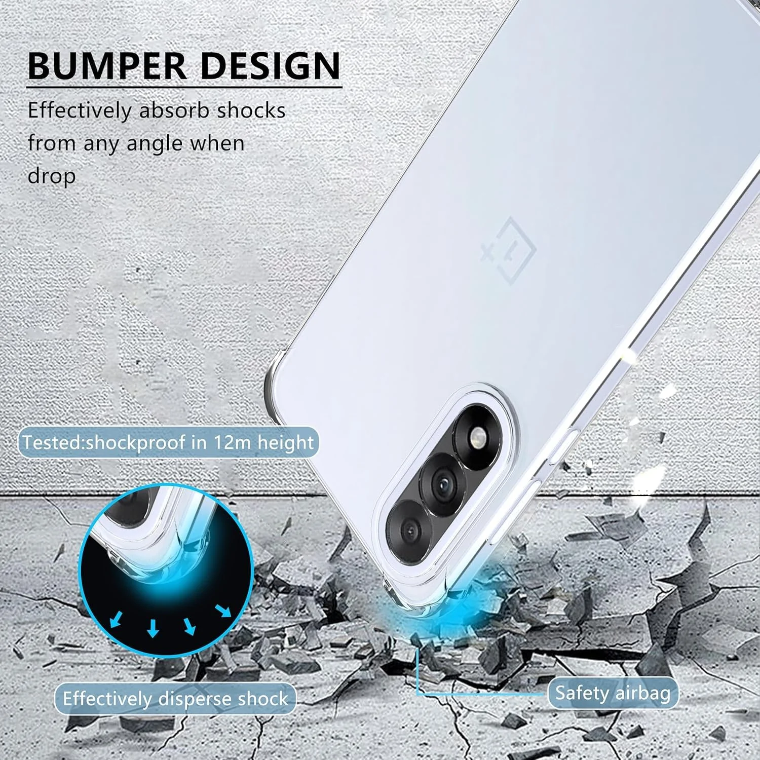 قاب محافظ سازگار با گوشی وان پلاس نورد 5، با محافظت از دوربین، ضربه گیر محافظ نرم و ضد خش، قاب شفاف برای وان پلاس نورد 5 سال 2025 قاب محافظ سازگار با گوشی وان پلاس نورد 5، با محافظت از دوربین، ضربه گیر محافظ نرم و ضد خش، قاب شفاف برای وان پلاس نورد 5 سال 2025