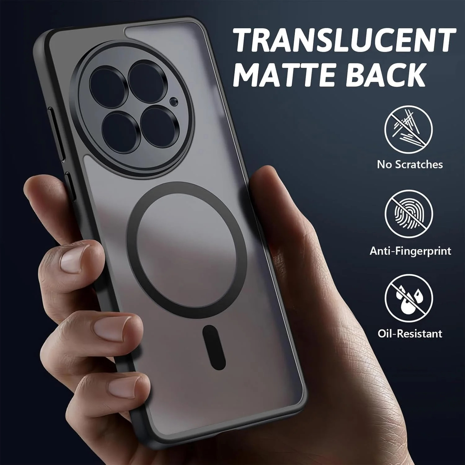 قاب محافظ موزیلونز برای وان پلاس 13، سازگار با مگ-سیف، قاب پشتی مات نیمه شفاف باریک و بادوام با محافظت از دوربین، پوشش محافظ در برابر سقوط با استاندارد نظامی برای وان پلاس 13 (مشکی) قاب محافظ موزیلونز برای وان پلاس 13، سازگار با مگ-سیف، قاب پشتی مات نیمه شفاف باریک و بادوام با محافظت از دوربین، پوشش محافظ در برابر سقوط با استاندارد نظامی برای وان پلاس 13 (مشکی)