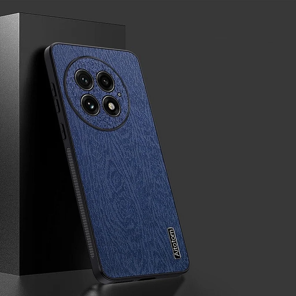 قاب گوشی برای وان پلاس 13، [محافظ لنز دوربین برجسته]، بافت درختی، کاور ممتاز وان پلاس 13، لبه نرم سیلیکونی، قاب محافظ گوشی ضد ضربه پیشرفته تجاری، آبی