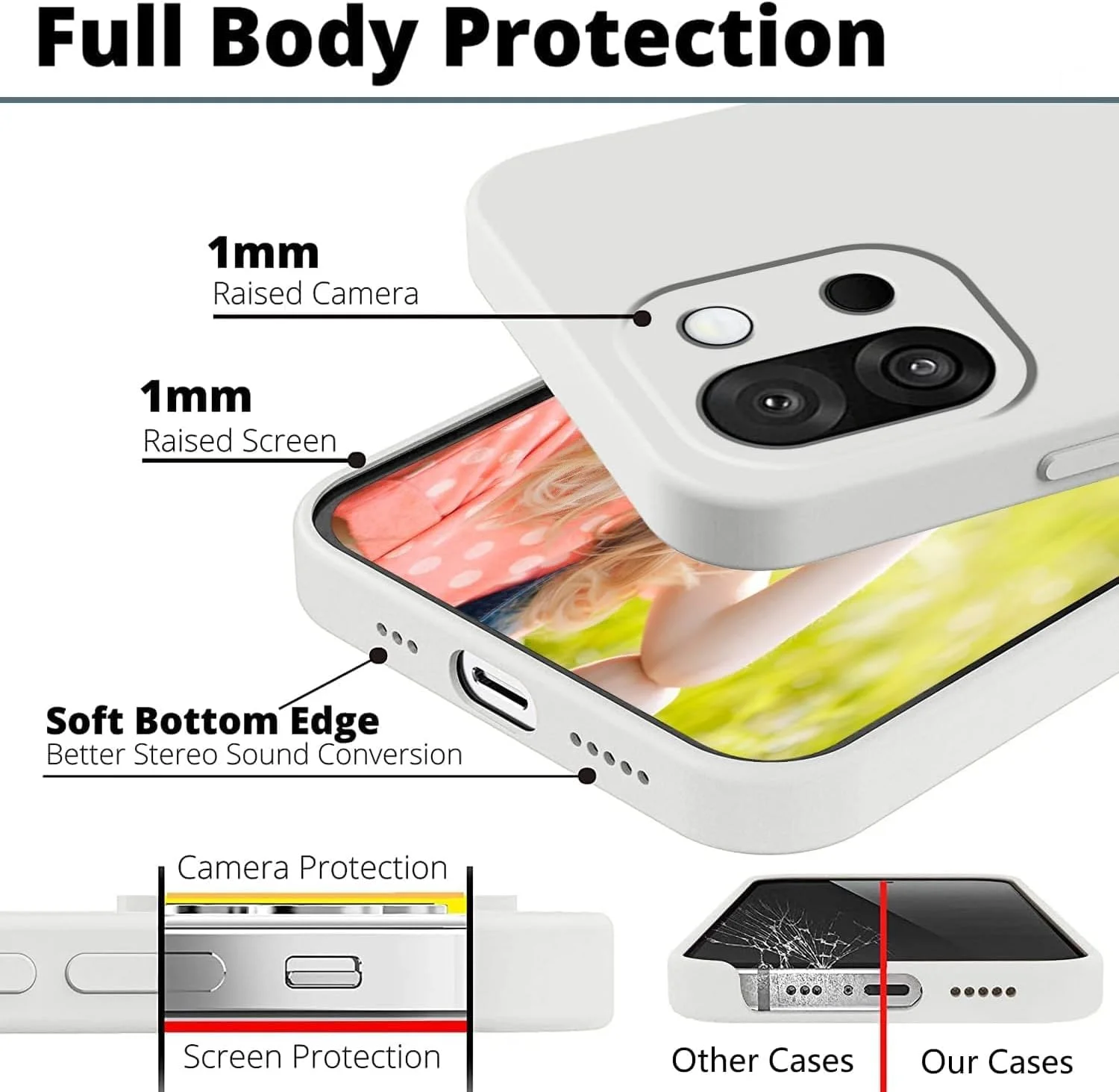 قاب محافظ سیلیکونی ضد خش و ضد ضربه برای وان پلاس 13s 5G، با طراحی باریک و لطیف - (سفید) قاب محافظ سیلیکونی ضد خش و ضد ضربه برای وان پلاس 13s 5G، با طراحی باریک و لطیف - (سفید)