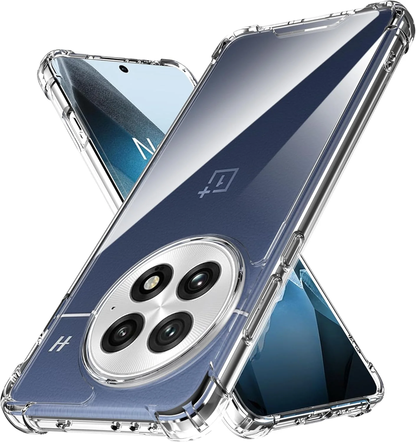 کاور محافظ سیلیکونی نرم و سبک وزن با محافظت از دوربین، طراحی شده برای OnePlus 13 5G (شفاف)