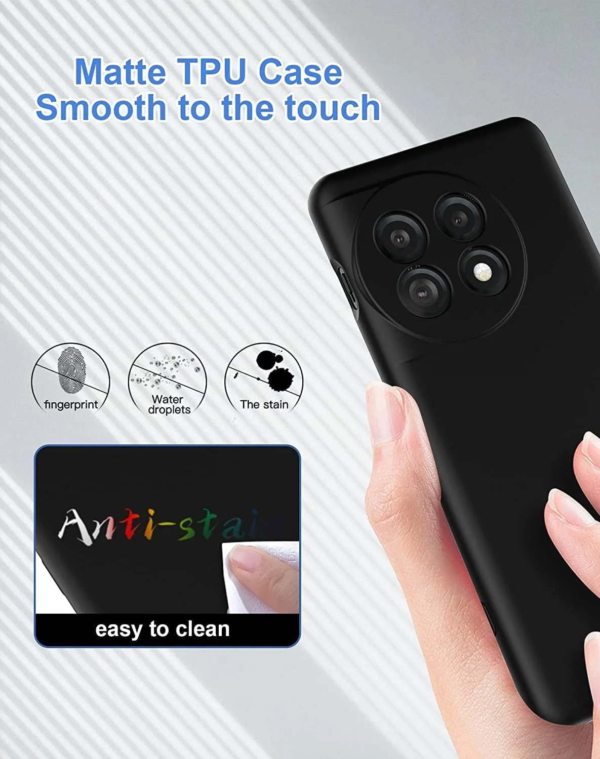 قاب محافظ گوشی OnePlus 11 5G، ساخته شده از TPU مات، با محافظت از دوربین، نرم، فوق العاده نازک و محافظ پشت، سازگار با OnePlus 11 (مشکی) قاب محافظ گوشی OnePlus 11 5G، ساخته شده از TPU مات، با محافظت از دوربین، نرم، فوق العاده نازک و محافظ پشت، سازگار با OnePlus 11 (مشکی)