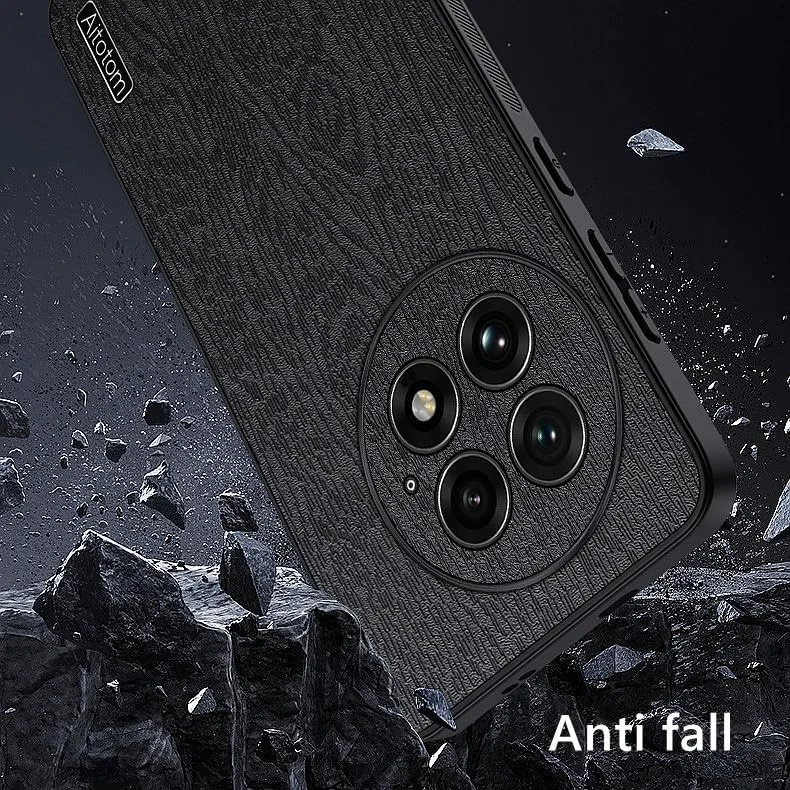 قاب گوشی برای وان پلاس 13، [محافظ لنز دوربین برجسته]، بافت درختی، کاور ممتاز وان پلاس 13، لبه نرم سیلیکونی، قاب محافظ گوشی ضد ضربه پیشرفته تجاری، آبی