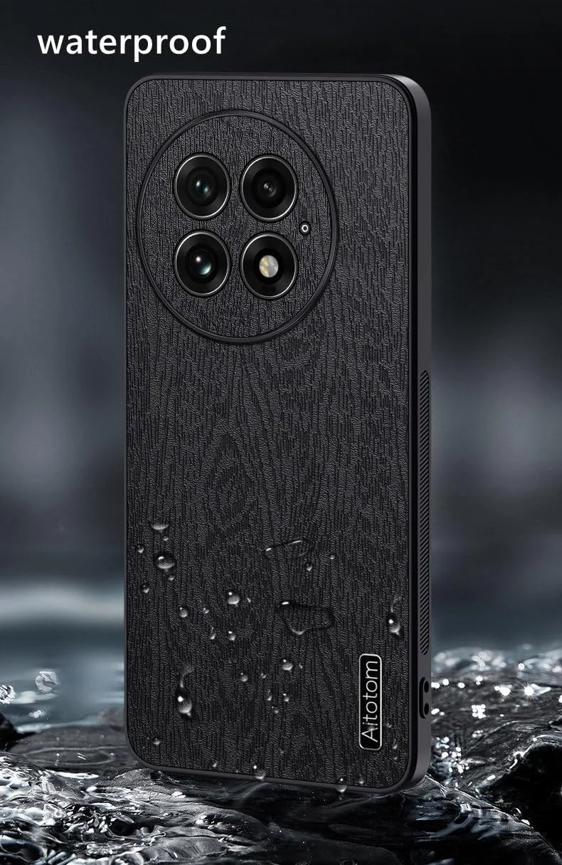 قاب گوشی برای وان پلاس 13، [محافظ لنز دوربین برجسته]، بافت درختی، کاور ممتاز وان پلاس 13، لبه نرم سیلیکونی، قاب محافظ گوشی ضد ضربه پیشرفته تجاری، آبی