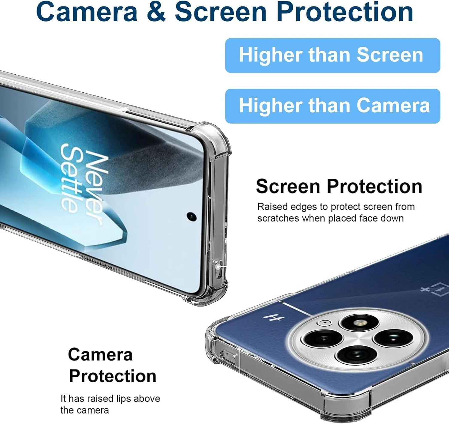 کاور محافظ سیلیکونی نرم و سبک وزن با محافظت از دوربین، طراحی شده برای OnePlus 13 5G (شفاف) کاور محافظ سیلیکونی نرم و سبک وزن با محافظت از دوربین، طراحی شده برای OnePlus 13 5G (شفاف)