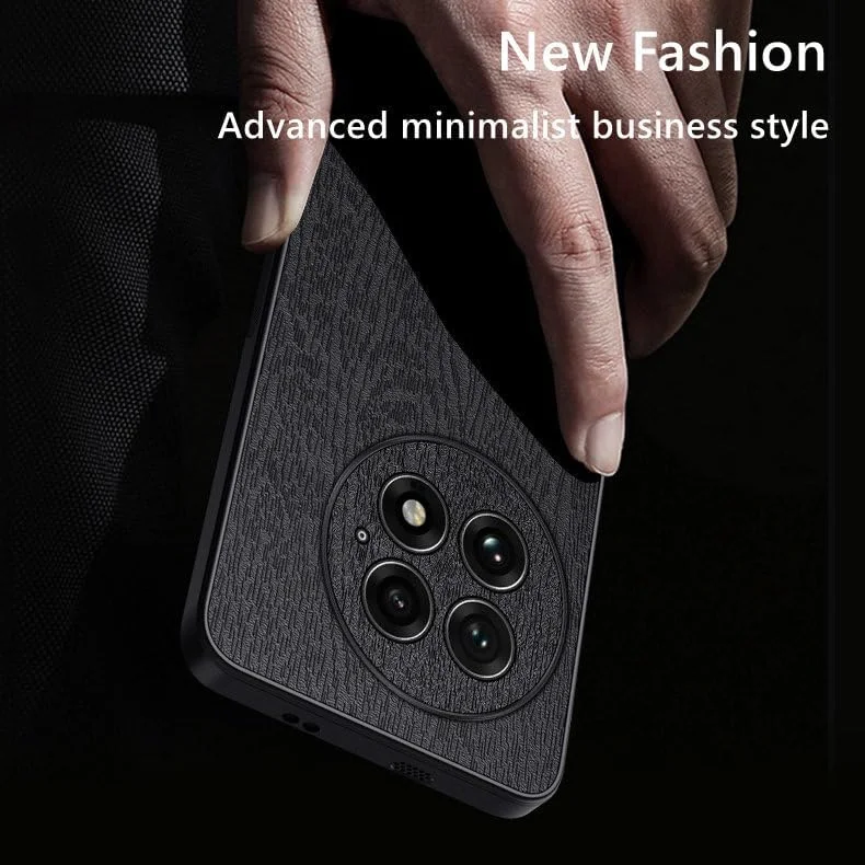 قاب گوشی برای وان پلاس 13، [محافظ لنز دوربین برجسته]، بافت درختی، کاور ممتاز وان پلاس 13، لبه نرم سیلیکونی، قاب محافظ گوشی ضد ضربه پیشرفته تجاری، آبی