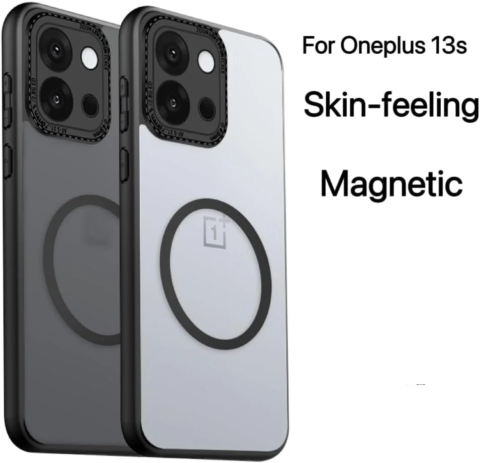 قاب محافظ مغناطیسی برای وان پلاس ۱۳s: قاب گوشی مات نیمه شفاف ضد ضربه با پوشش دوربین - قاب باریک و نازک اما با سپر سیلیکونی مقاوم در برابر سقوط درجه نظامی (مشکی مات) قاب محافظ مغناطیسی برای وان پلاس ۱۳s: قاب گوشی مات نیمه شفاف ضد ضربه با پوشش دوربین - قاب باریک و نازک اما با سپر سیلیکونی مقاوم در برابر سقوط درجه نظامی (مشکی مات)