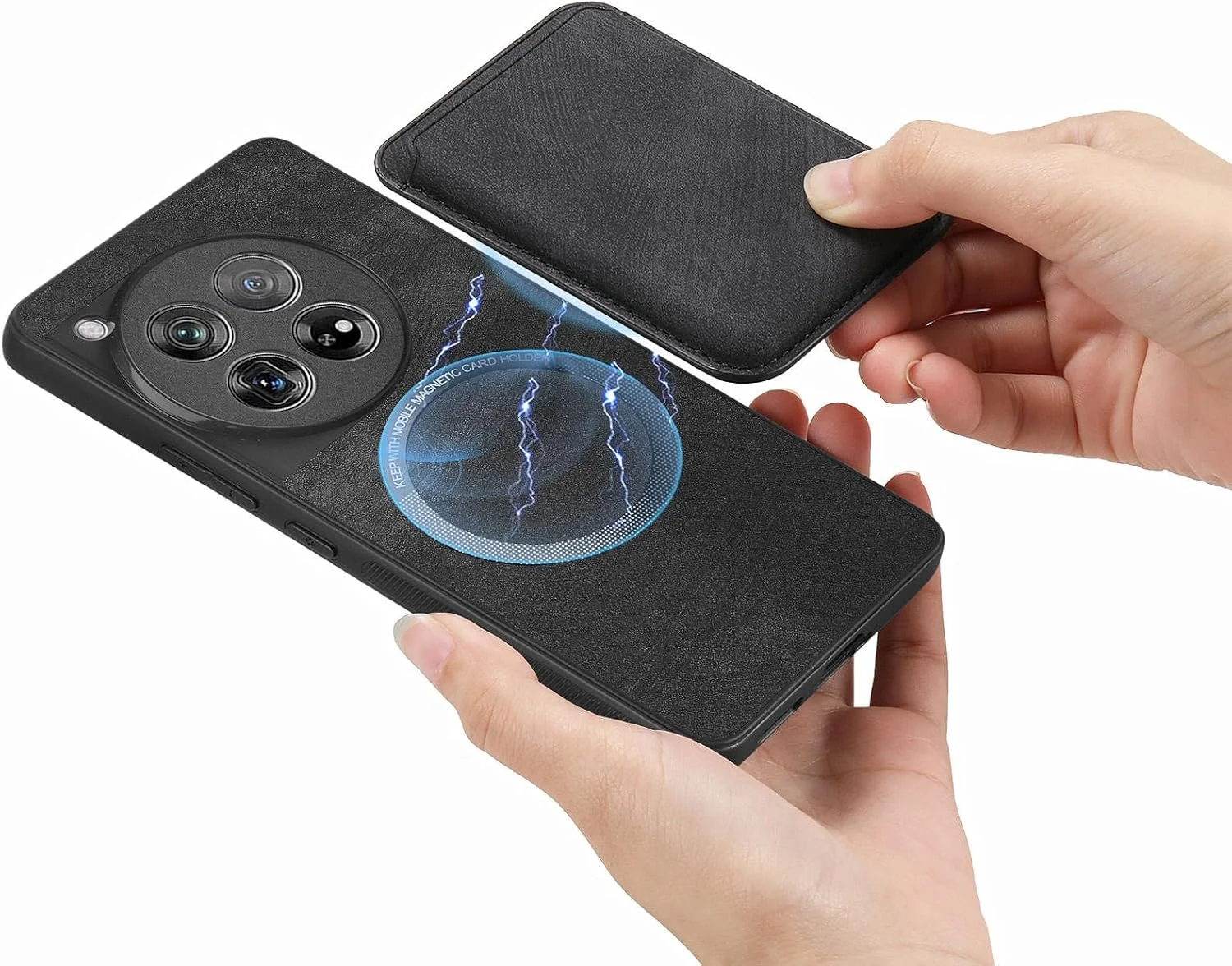 کاور محافظ چرمی TADALU برای وان پلاس 12، کاور مغناطیسی با جای کارت، محافظ بامپر چرمی مسدود کننده RFID طراحی شده برای خانم ها و آقایان (مشکی) کاور محافظ چرمی TADALU برای وان پلاس 12، کاور مغناطیسی با جای کارت، محافظ بامپر چرمی مسدود کننده RFID طراحی شده برای خانم ها و آقایان (مشکی)