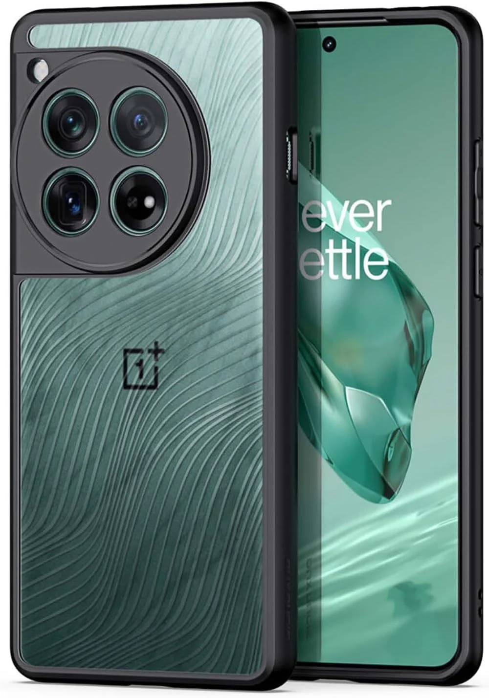 کاور پشتی OIATROE برای OnePlus 12، [باریک] [ضد اثر انگشت] [بافت مات] - مشکی