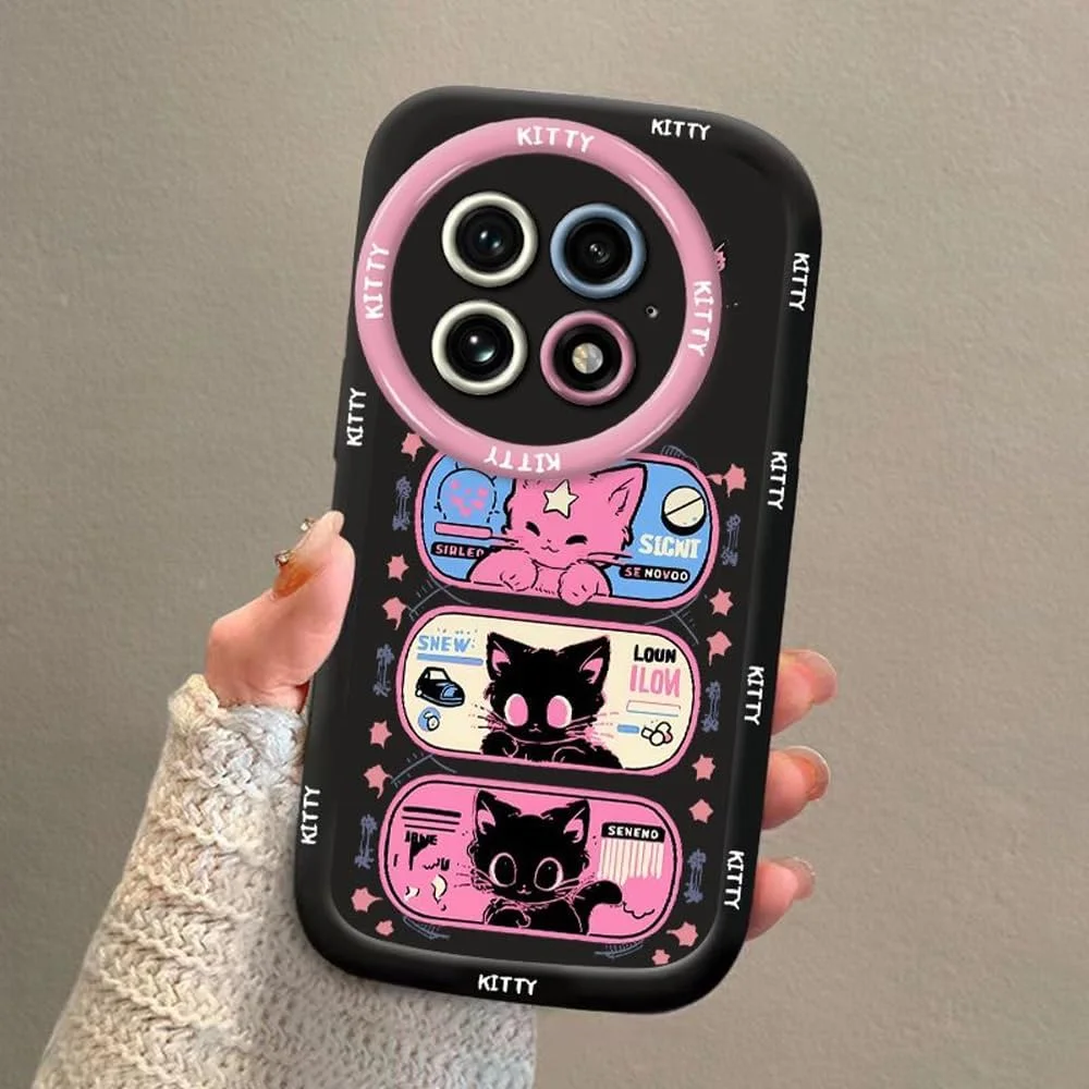 کاور محافظ گوشی وان پلاس 13، به همراه بند آویز موبایل، طرح گربه سه رنگ زیبا، جنس لاستیک نرم، مقاوم در برابر ضربه، مقاوم در برابر اثر انگشت و محافظ لنز کاور محافظ گوشی وان پلاس 13، به همراه بند آویز موبایل، طرح گربه سه رنگ زیبا، جنس لاستیک نرم، مقاوم در برابر ضربه، مقاوم در برابر اثر انگشت و محافظ لنز