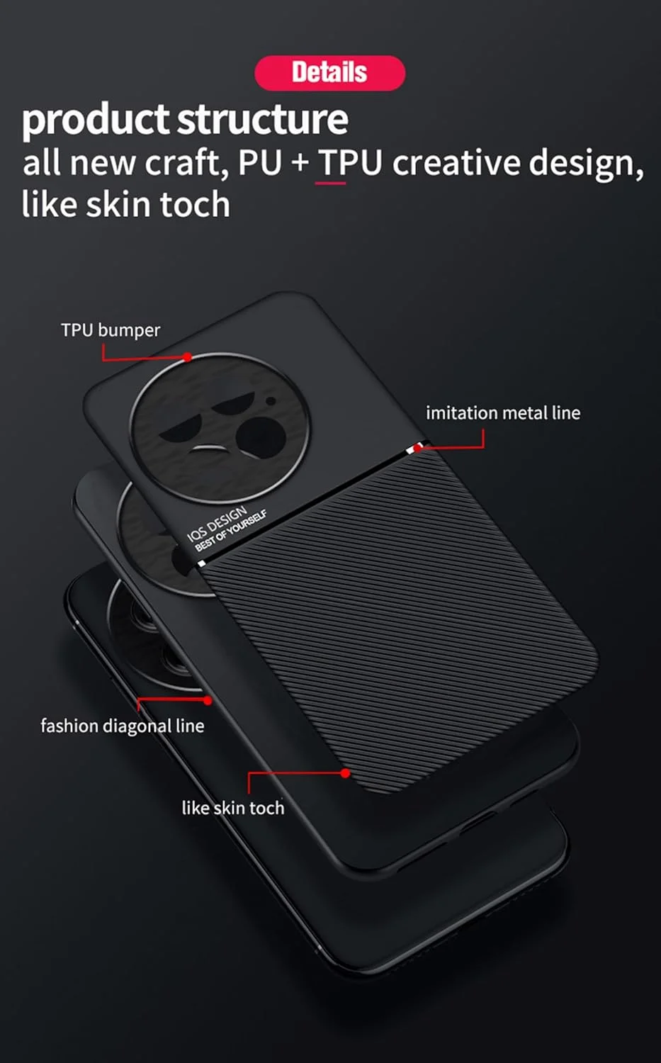 قاب محافظ گوشی TIANCI برای OnePlus 13، بافت چرمی ضد لغزش و ضد ضربه، پوشش [چرم PU سازگار با پوست] [TPU فوق العاده نازک] برای OnePlus 13 - سبز