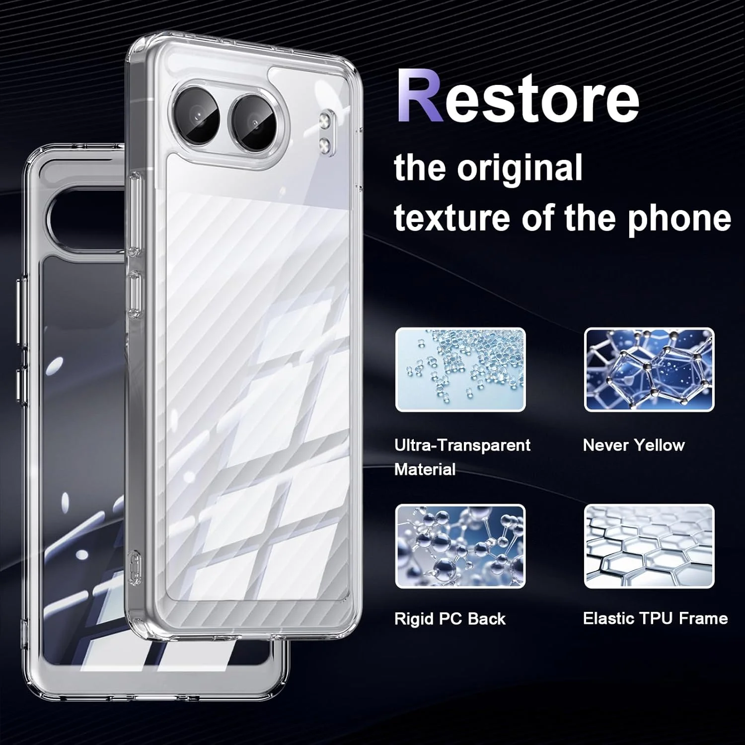 قاب محافظ گوشی برای وان پلاس نورد 4، قاب گوشی با محافظت در برابر سقوط در سطح نظامی، مقاوم در برابر زرد شدن، پشت PC سخت ضد خش، پوشش محافظ فوق العاده نازک و ضد ضربه، شفاف قاب محافظ گوشی برای وان پلاس نورد 4، قاب گوشی با محافظت در برابر سقوط در سطح نظامی، مقاوم در برابر زرد شدن، پشت PC سخت ضد خش، پوشش محافظ فوق العاده نازک و ضد ضربه، شفاف