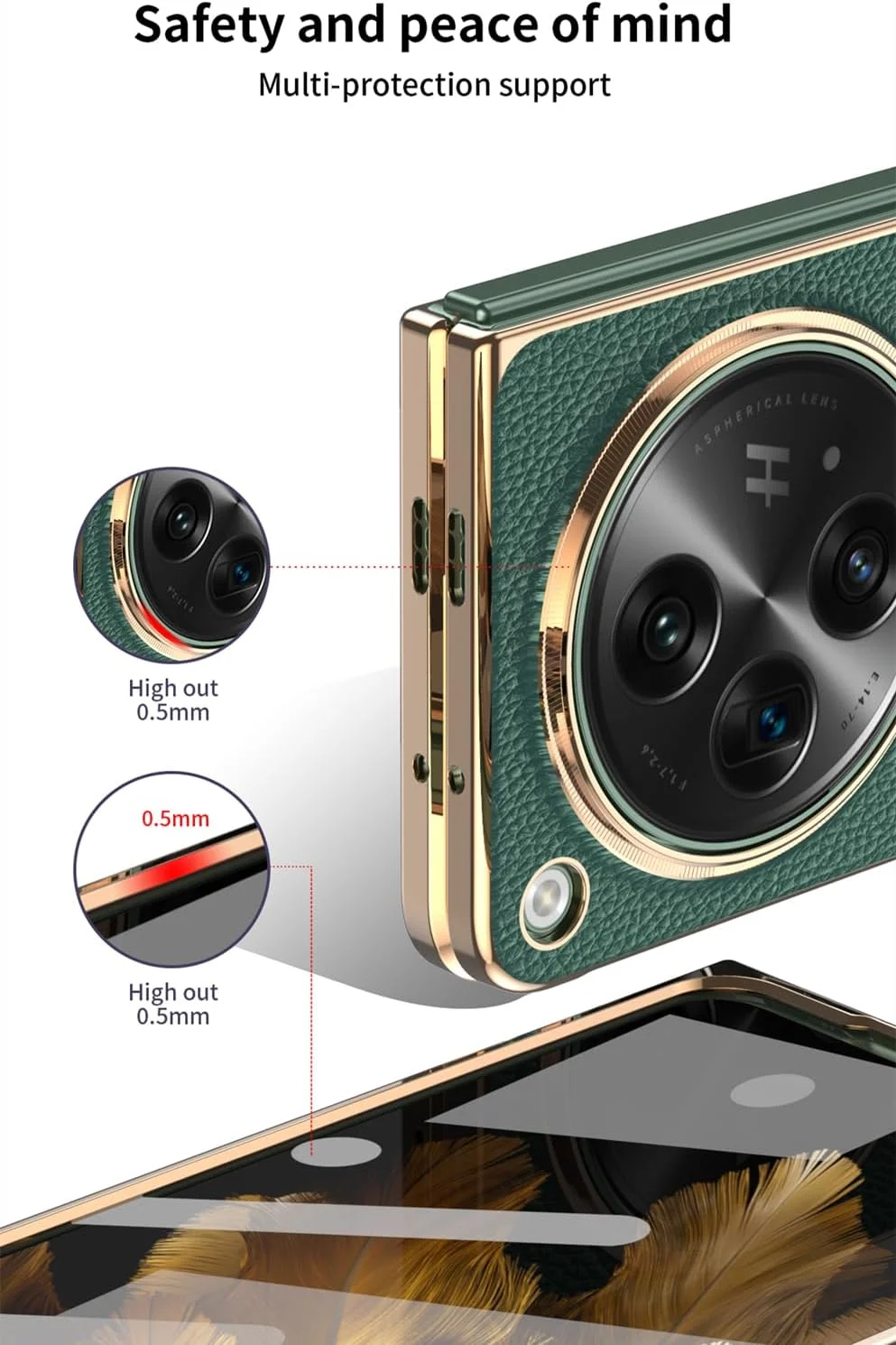 قاب گوشی مناسب برای وان پلاس اوپن/اوپو فایند N3، چرم اعلا لوکس، محافظت کامل بدنه، محافظ صفحه نمایش داخلی، پایه نگهدارنده مقاوم در برابر سقوط (مشکی) قاب گوشی مناسب برای وان پلاس اوپن/اوپو فایند N3، چرم اعلا لوکس، محافظت کامل بدنه، محافظ صفحه نمایش داخلی، پایه نگهدارنده مقاوم در برابر سقوط (مشکی)