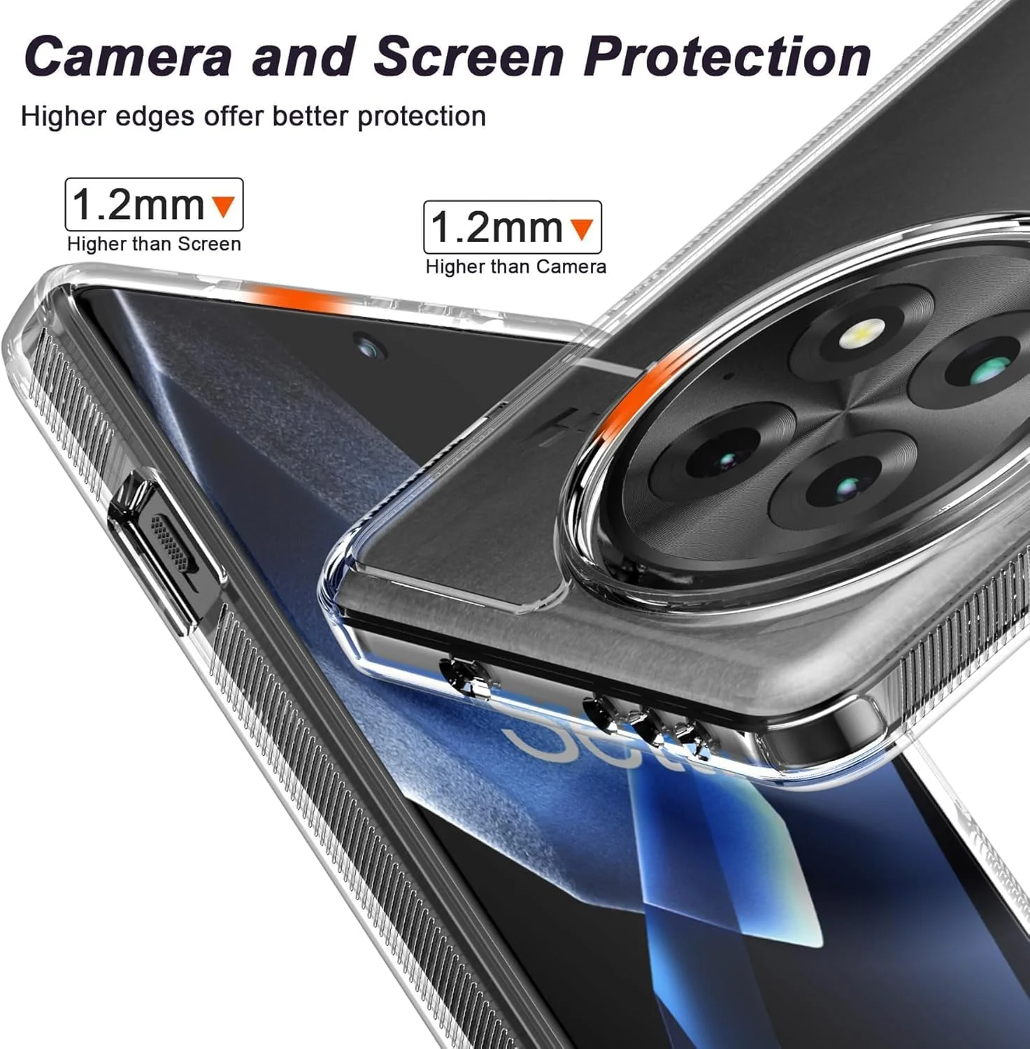 کاور محافظ شفاف برای گوشی وان پلاس 13: [پشت سخت PC + بامپر نرم TPU] [ضد زردی] [پشتیبانی از شارژ بی‌سیم] باریک، ضد ضربه، کاور محافظ شفاف برای OnePlus 13 5G