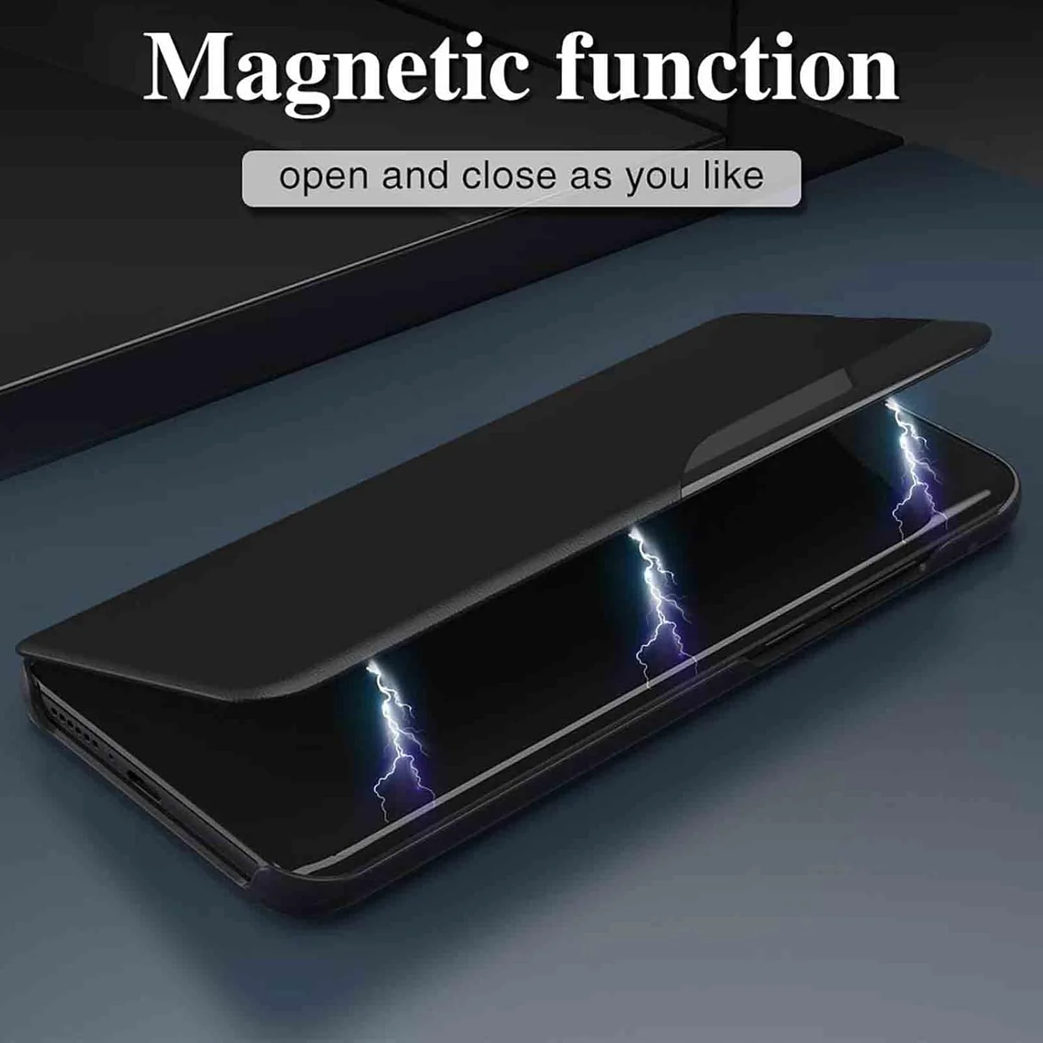 کاور گوشی وان پلاس 13 مدل 2024، کیف هوشمند پنجره ای با استند تاشو، کاور محافظ چرمی با کیفیت برای گوشی وان پلاس 13 نسخه 5G سال 2024 (مشکی)