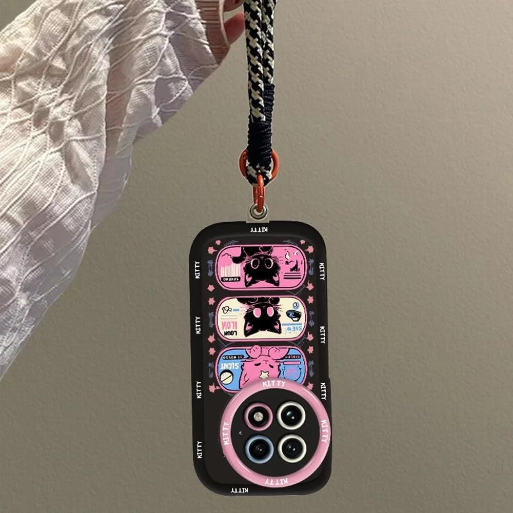 کاور محافظ گوشی وان پلاس 13، به همراه بند آویز موبایل، طرح گربه سه رنگ زیبا، جنس لاستیک نرم، مقاوم در برابر ضربه، مقاوم در برابر اثر انگشت و محافظ لنز کاور محافظ گوشی وان پلاس 13، به همراه بند آویز موبایل، طرح گربه سه رنگ زیبا، جنس لاستیک نرم، مقاوم در برابر ضربه، مقاوم در برابر اثر انگشت و محافظ لنز