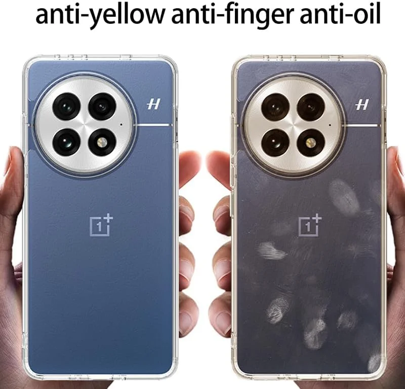 کاور محافظ شفاف برای گوشی وان پلاس 13: [پشت سخت PC + بامپر نرم TPU] [ضد زردی] [پشتیبانی از شارژ بی‌سیم] باریک، ضد ضربه، کاور محافظ شفاف برای OnePlus 13 5G