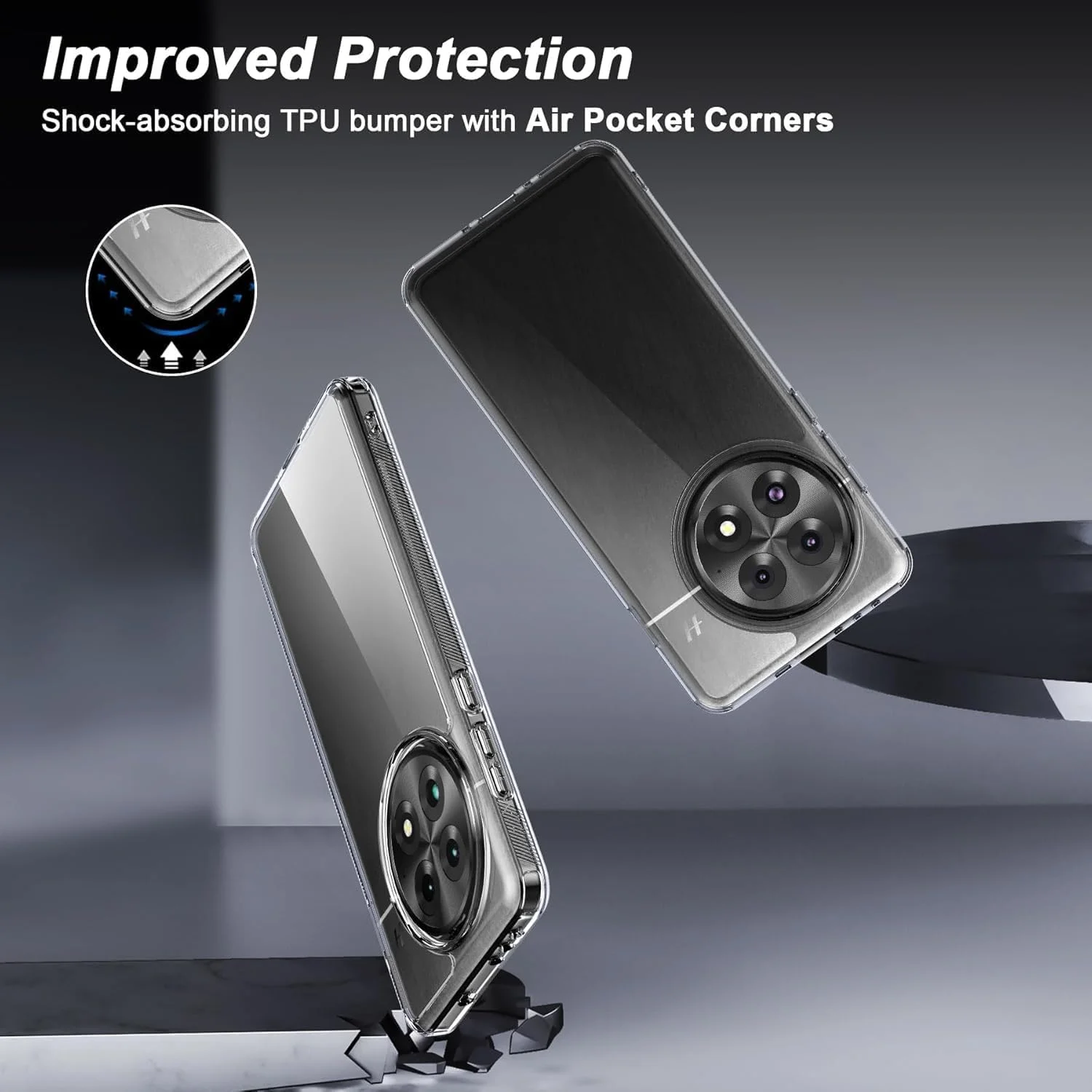 کاور محافظ شفاف برای گوشی وان پلاس 13: [پشت سخت PC + بامپر نرم TPU] [ضد زردی] [پشتیبانی از شارژ بی‌سیم] باریک، ضد ضربه، کاور محافظ شفاف برای OnePlus 13 5G