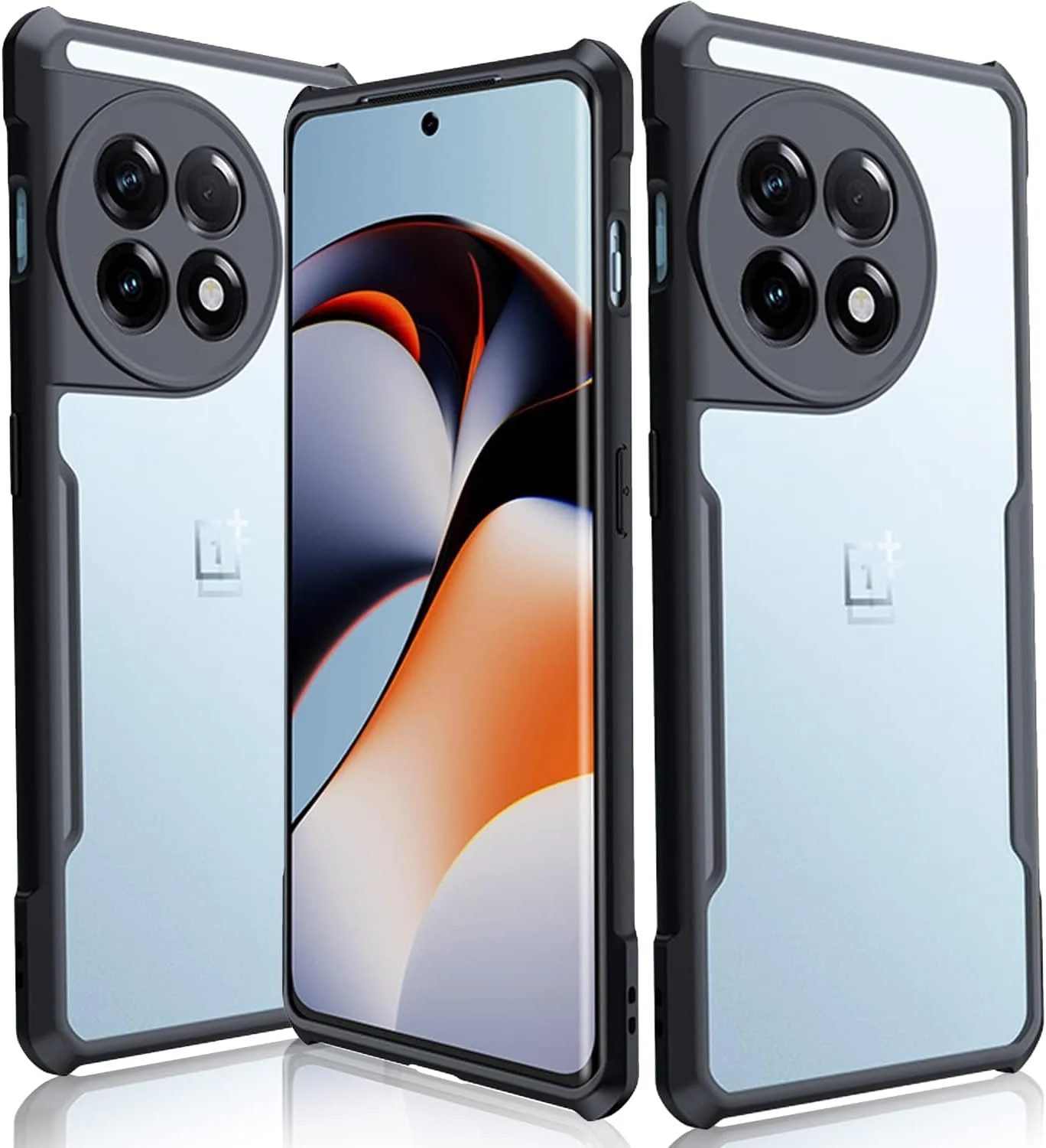 قاب گوشی آزونی سازگار با وان پلاس ACE 2، قاب محافظ گوشی ضد ضربه با کیسه هوا، پوشش کامل لنز، ضد اثر انگشت، مشکی قاب گوشی آزونی سازگار با وان پلاس ACE 2، قاب محافظ گوشی ضد ضربه با کیسه هوا، پوشش کامل لنز، ضد اثر انگشت، مشکی