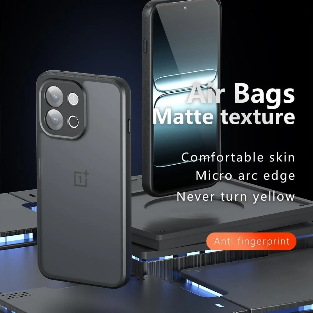 قاب محافظ گوشی وان پلاس 13S مدل 2025: پشت سخت PC و بامپر نرم TPU، ضد ضربه، محافظ مات، باریک و سبک، مشکی مات قاب محافظ گوشی وان پلاس 13S مدل 2025: پشت سخت PC و بامپر نرم TPU، ضد ضربه، محافظ مات، باریک و سبک، مشکی مات