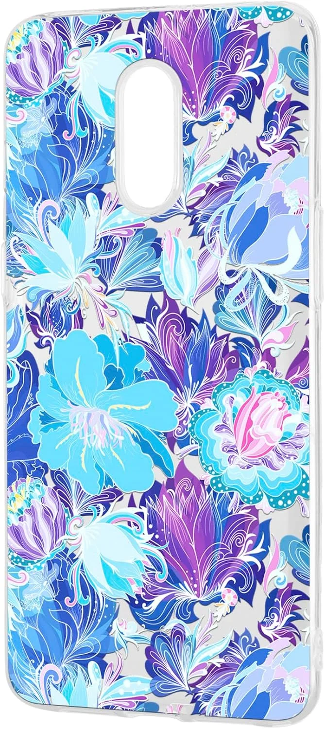 قاب محافظ موبيليوس برای وان پلاس 7، کاور محافظ ضد ضربه گوشی برای وان پلاس 7، با طرح گل های آبی