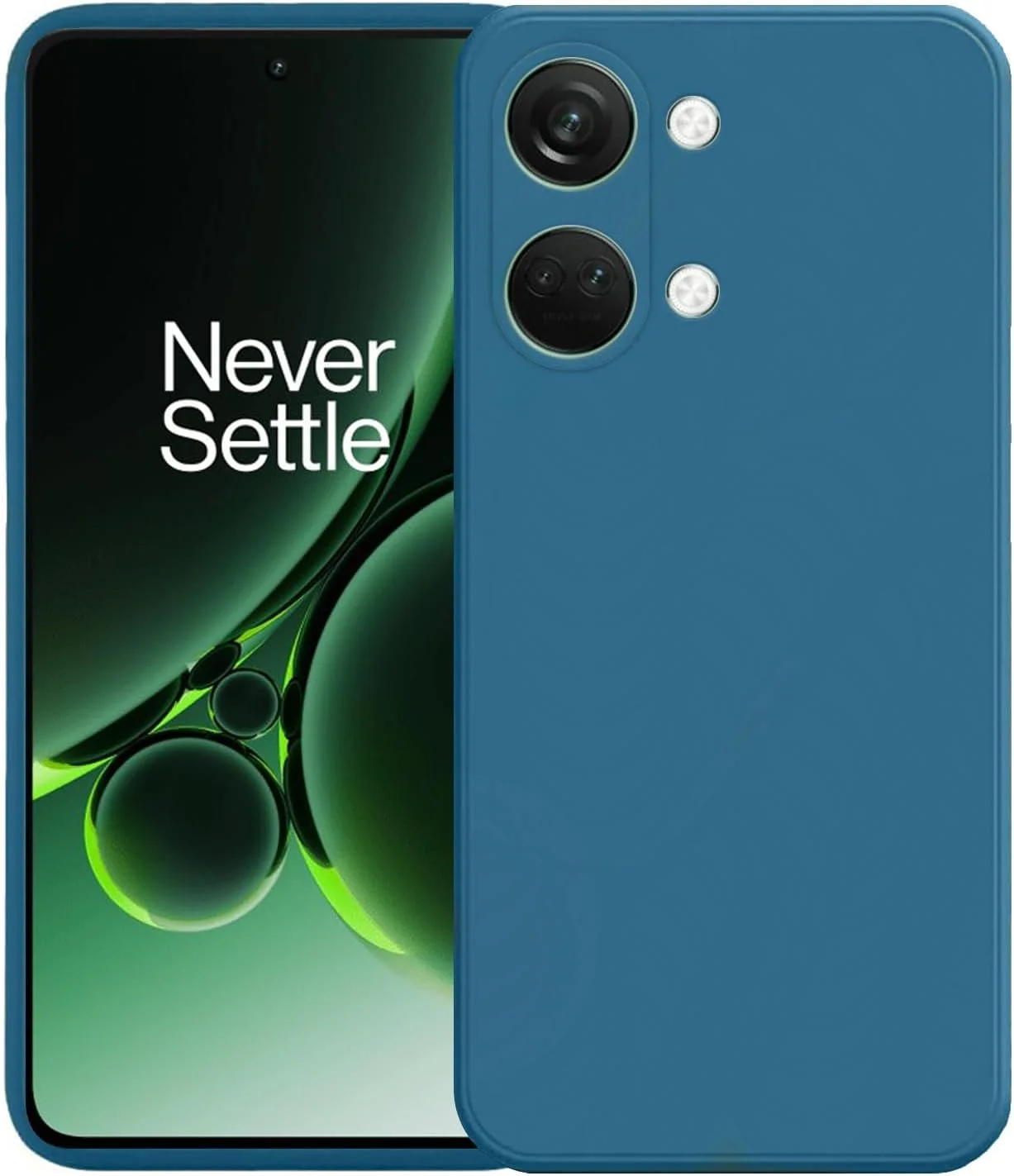 قاب محافظ باریک گوشی برای وان پلاس نورد 3، کاور سیلیکونی با محافظت از دوربین، داخلی نرم و انعطاف پذیر (آبی، برای وان پلاس نورد 3)