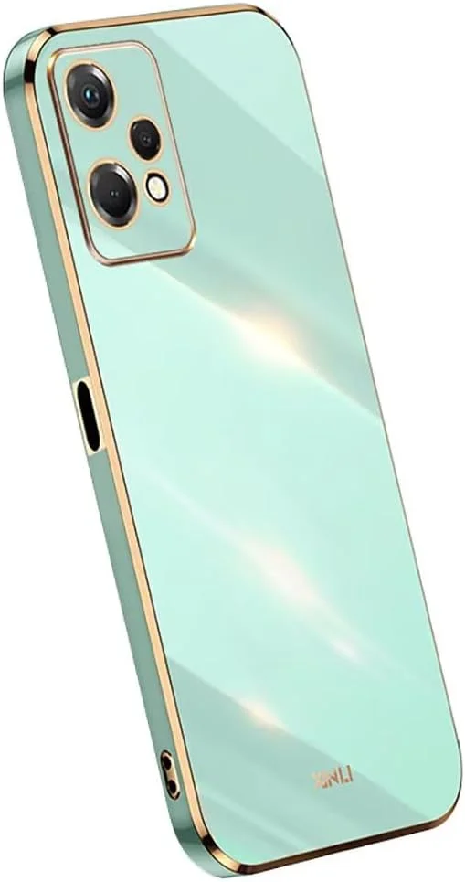 کاور سیلیکونی Topme برای OnePlus Nord CE 2 Lite 5G (6.59 اینچ)، [کاور گوشی با لبه طلایی] - سبز