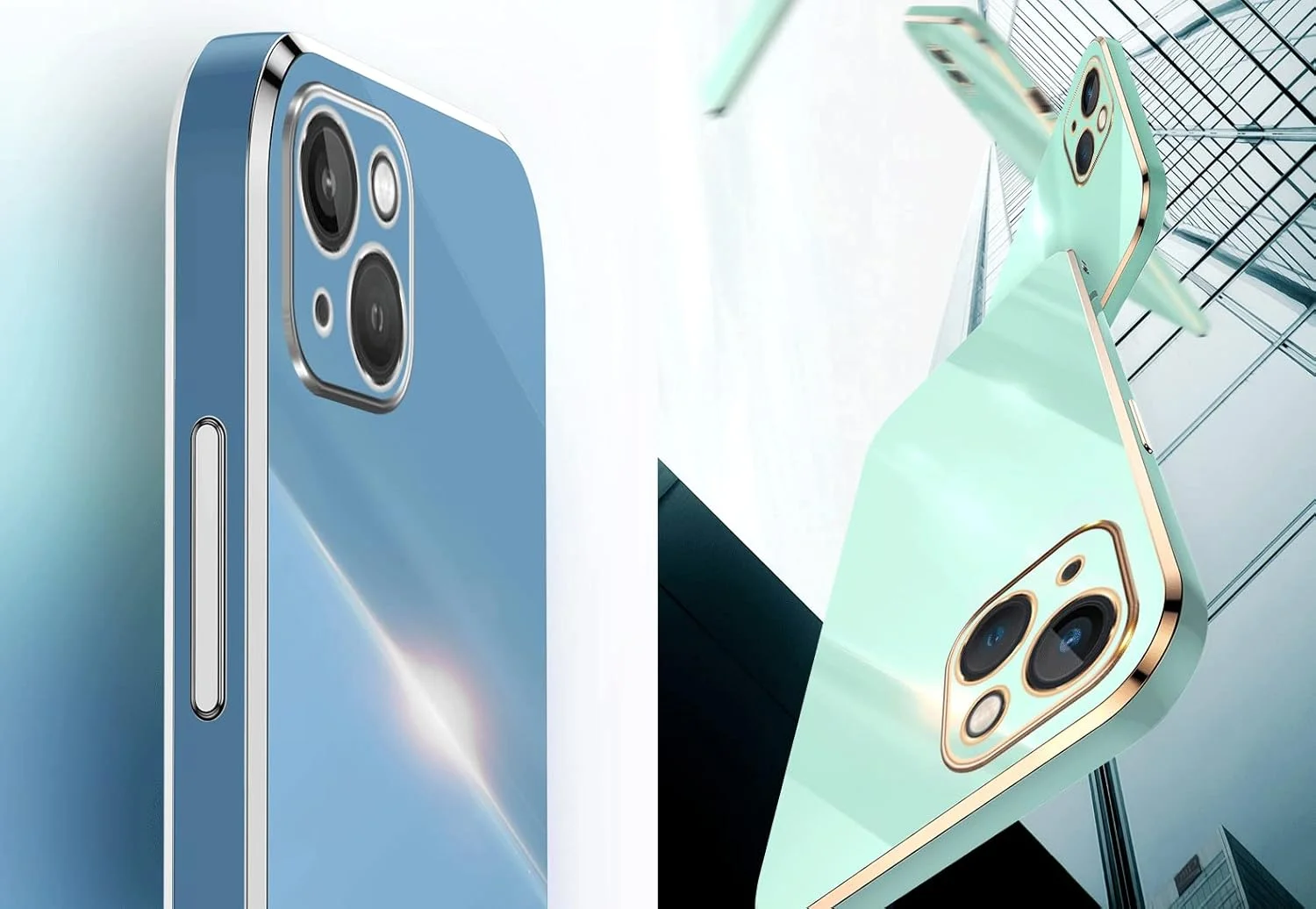 کاور سیلیکونی Topme برای OnePlus Nord CE 2 Lite 5G (6.59 اینچ)، [کاور گوشی با لبه طلایی] - سبز