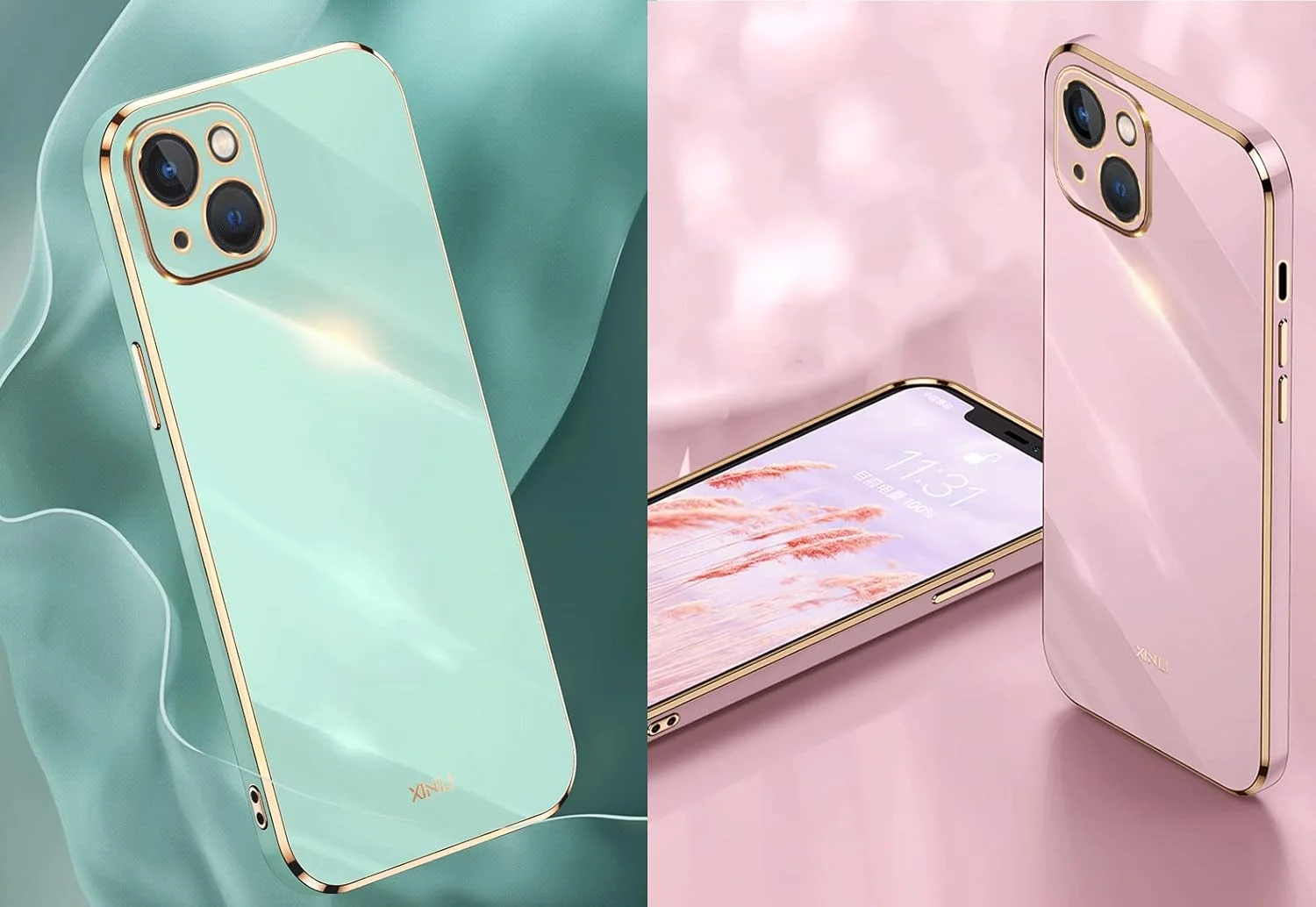 کاور سیلیکونی Topme برای OnePlus Nord CE 2 Lite 5G (6.59 اینچ)، [کاور گوشی با لبه طلایی] - سبز