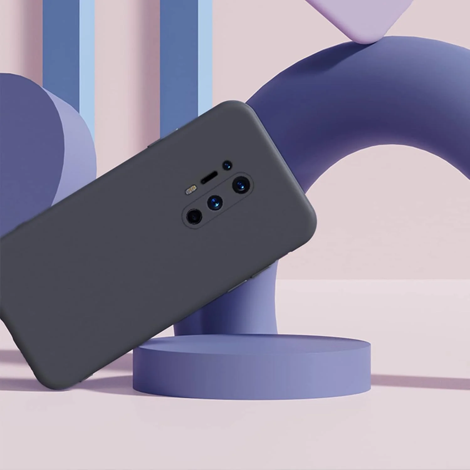 کاور سیلیکونی برای وان پلاس 8 پرو، کاور محافظ تمام بدنه با بافت نرم و ابریشمی، ضد ضربه با پوشش داخلی میکروفایبر (برای وان پلاس 8 پرو - B)