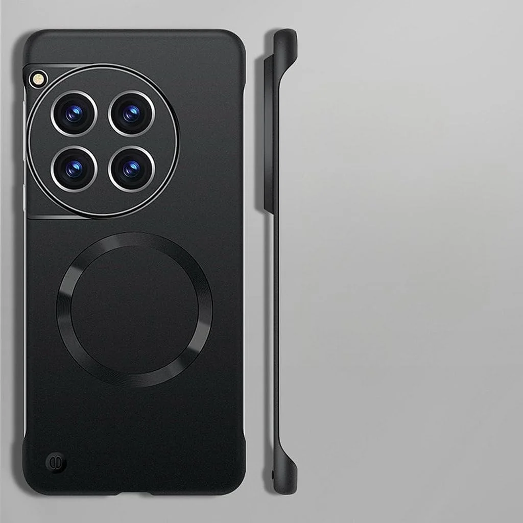 قاب گوشی برای وان پلاس 13، [محافظ لنز دوربین برجسته]، [دفع سریع حرارت]، مغناطیسی بدون لبه، پوشش وان پلاس 13، قاب گوشی ضد ضربه پیشرفته تجاری، لمس راحت، مشکی