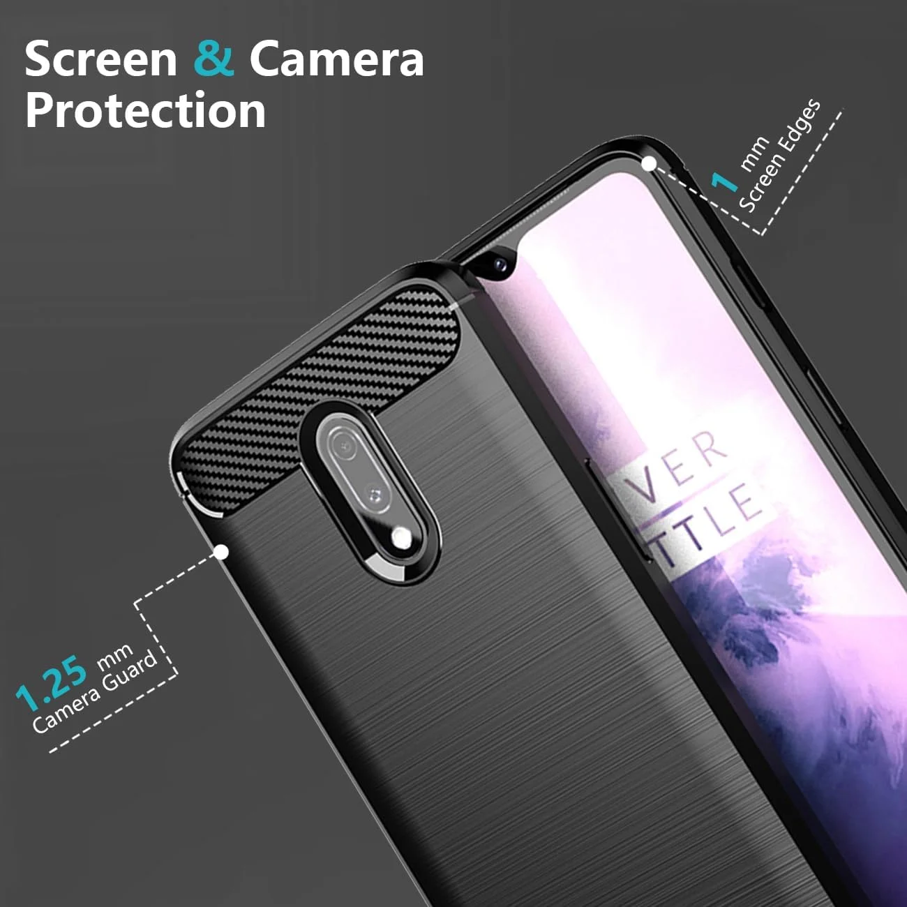 قاب محافظ گوشی وان پلاس 7 مدل HD1900 HD1901، کاور پشتی TPU نرم و مقاوم در برابر ضربه با فیبر کربن، مشکی قاب محافظ گوشی وان پلاس 7 مدل HD1900 HD1901، کاور پشتی TPU نرم و مقاوم در برابر ضربه با فیبر کربن، مشکی