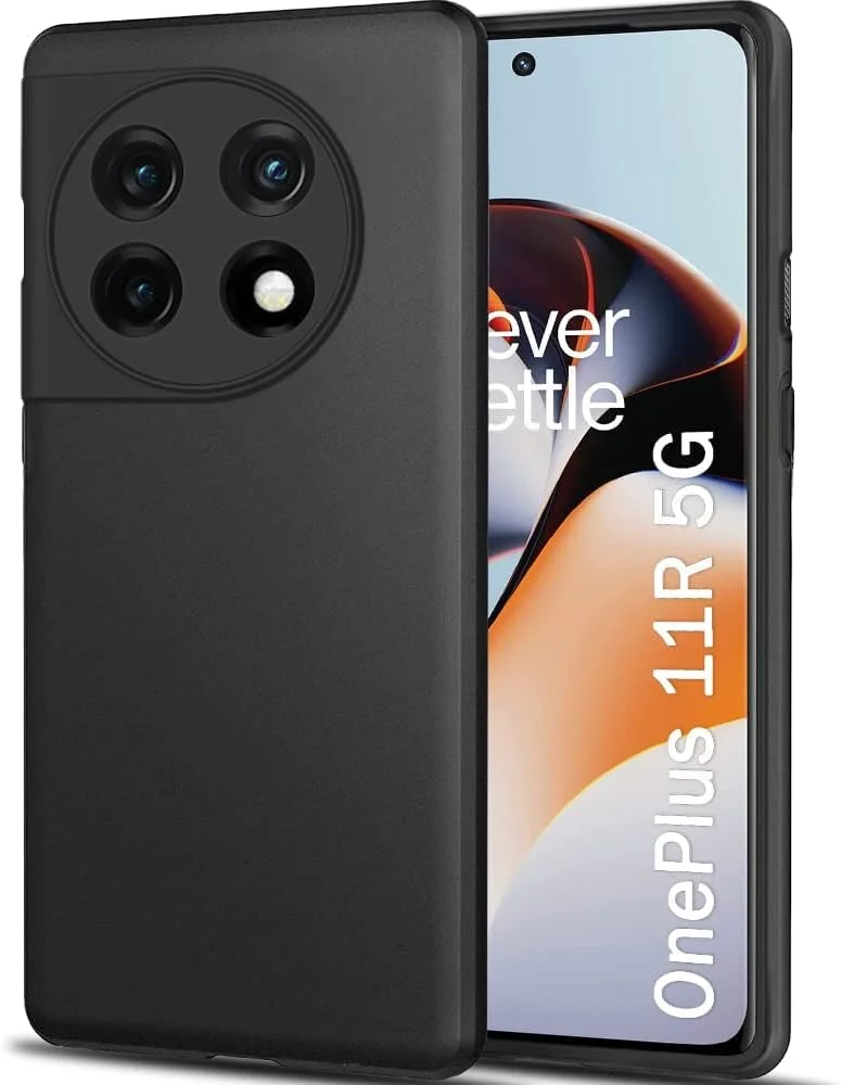 کاور محافظ گوشی OnePlus 11R 5G، جنس TPU مات، محافظت از دوربین، بسیار نازک، سازگار با OnePlus 11R (مشکی)
