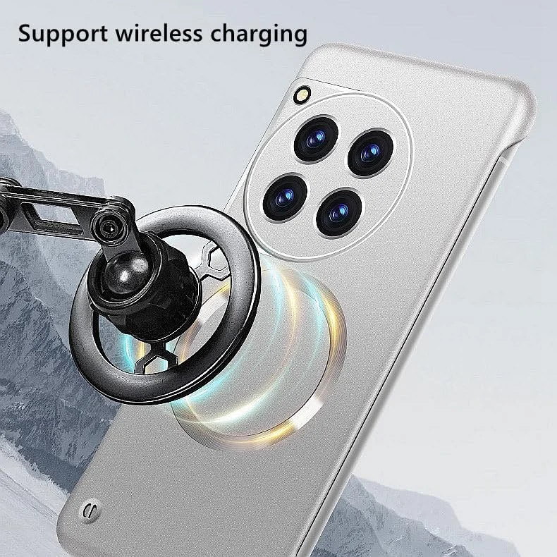 قاب گوشی برای وان پلاس 13، [محافظ لنز دوربین برجسته]، [دفع سریع حرارت]، مغناطیسی بدون لبه، پوشش وان پلاس 13، قاب گوشی ضد ضربه پیشرفته تجاری، لمس راحت، مشکی