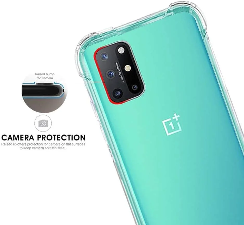 کاور شفاف و نرم سیلیکونی Zubitech برای OnePlus 8T، ضد ضربه با گوشه های تقویت شده