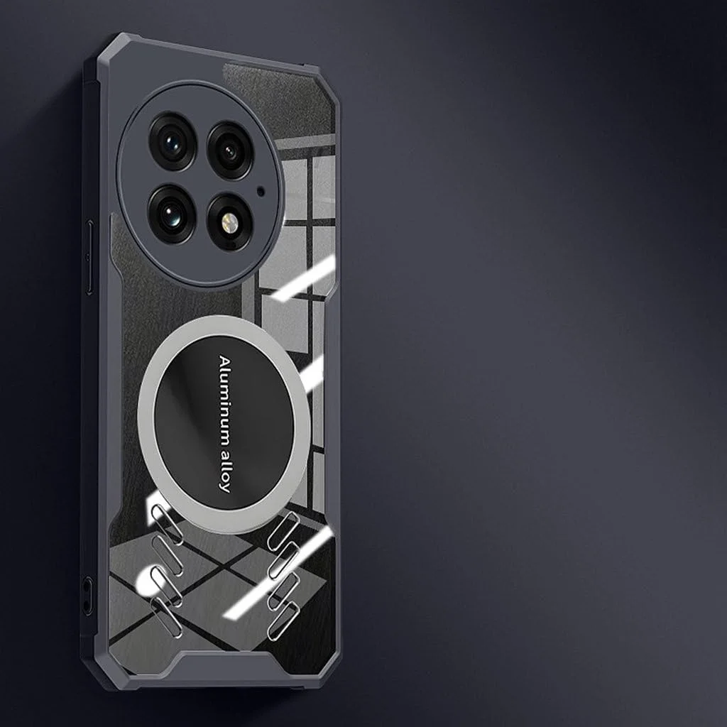 قاب محافظ گوشی برای وان پلاس 13، [محافظ لنز دوربین برجسته]، کاور مغناطیسی مات وان پلاس 13، قاب محافظ ضد ضربه گوشی، خنک کننده سریع، دفع حرارت، مشکی